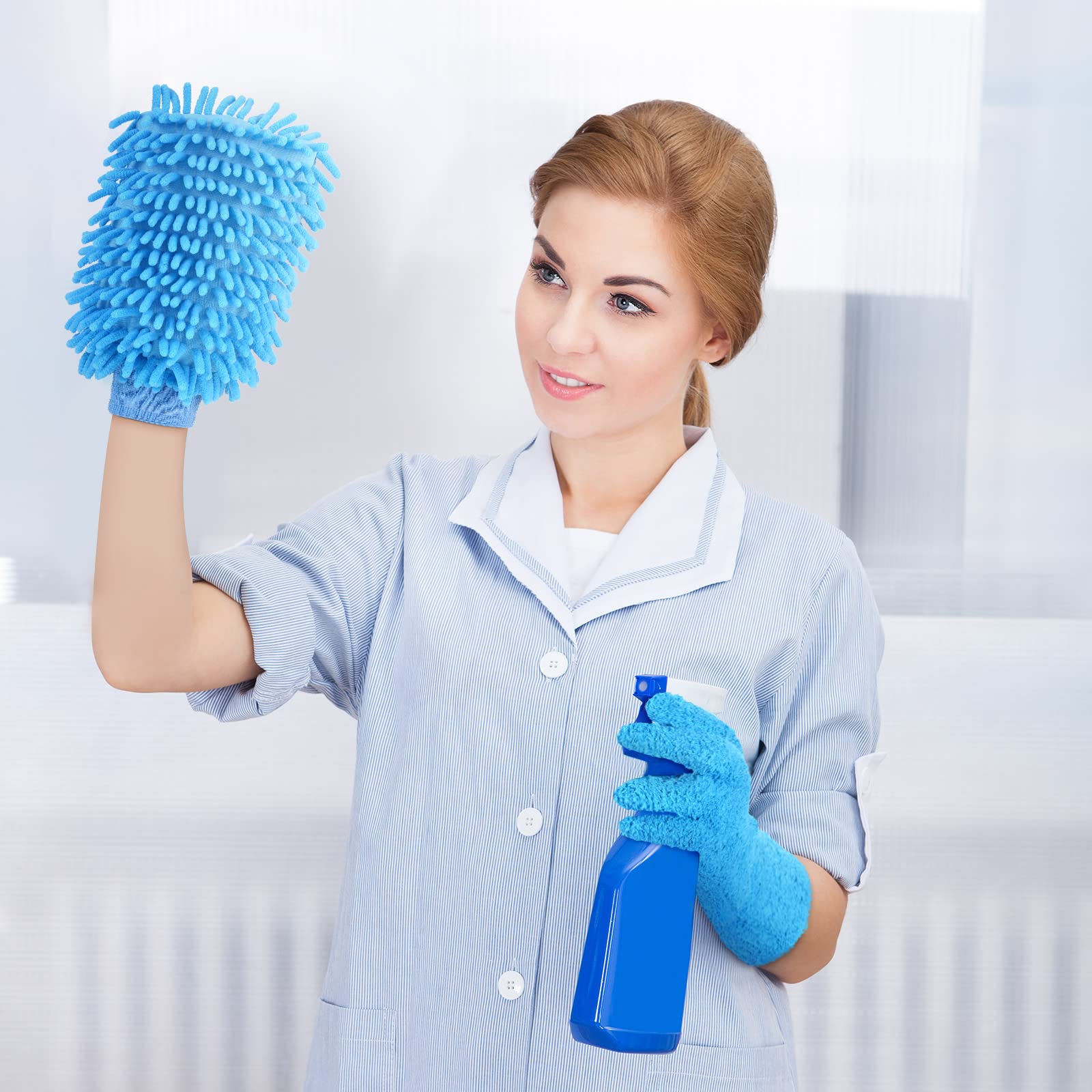 6 Pcs Micro Dusting Mitt Plant Cleaning
