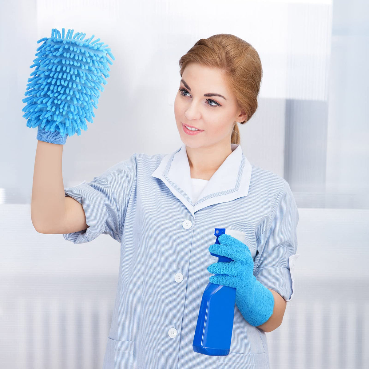 6 Pcs Micro Dusting Mitt Plant Cleaning