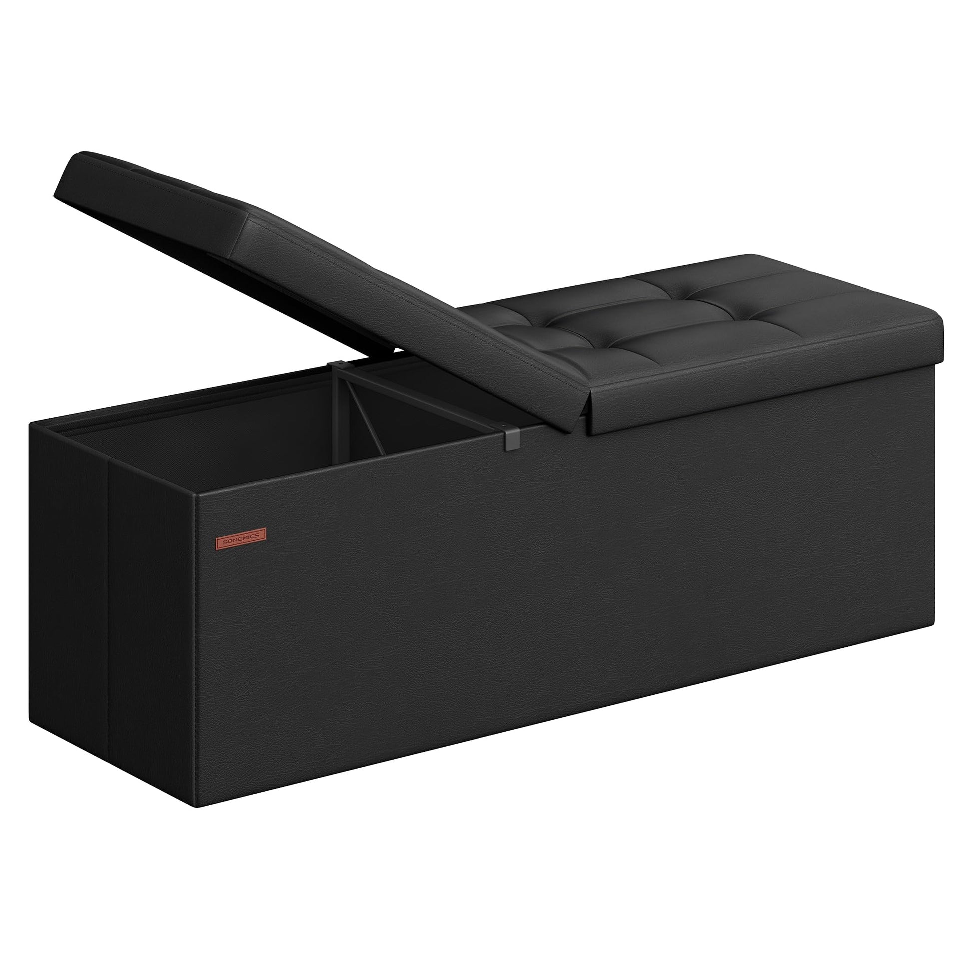 43.3 Inches Folding Storage Ottoman Bench with Flipping Lid