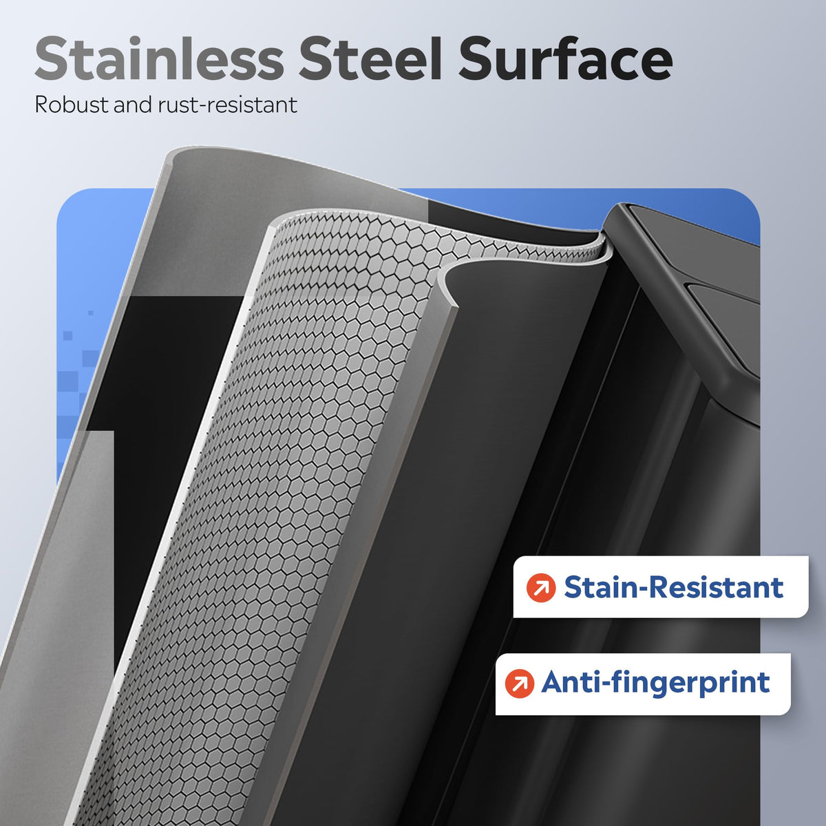 2 x 8 Gallon Stainless Steel Dual Trash Can (2 Count)
