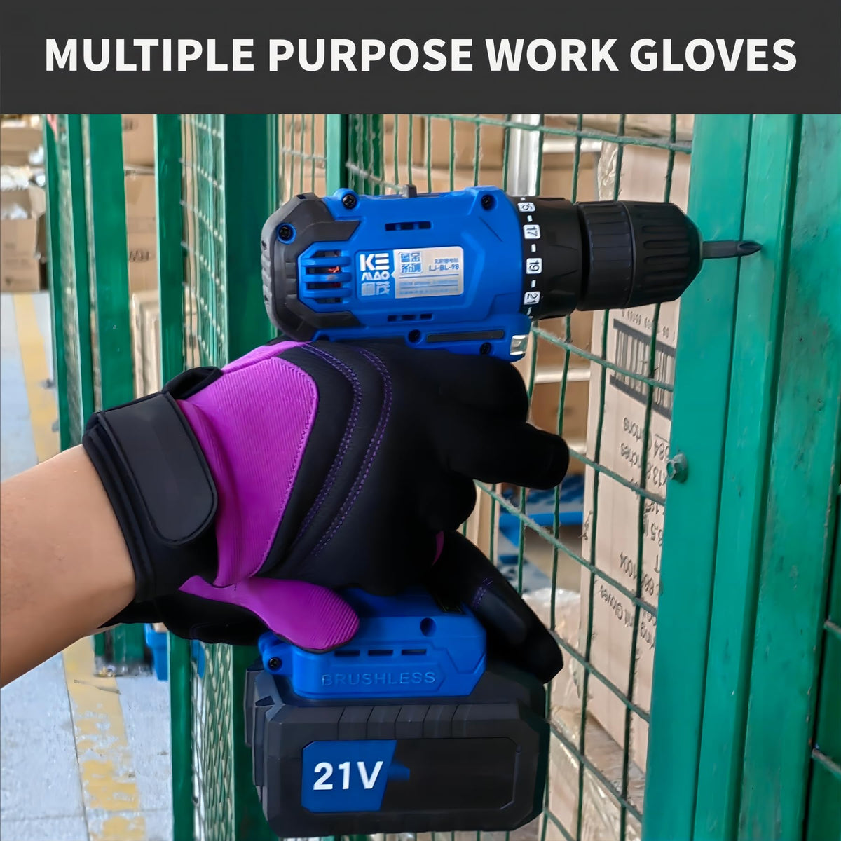 2 Pairs Work Gloves Women