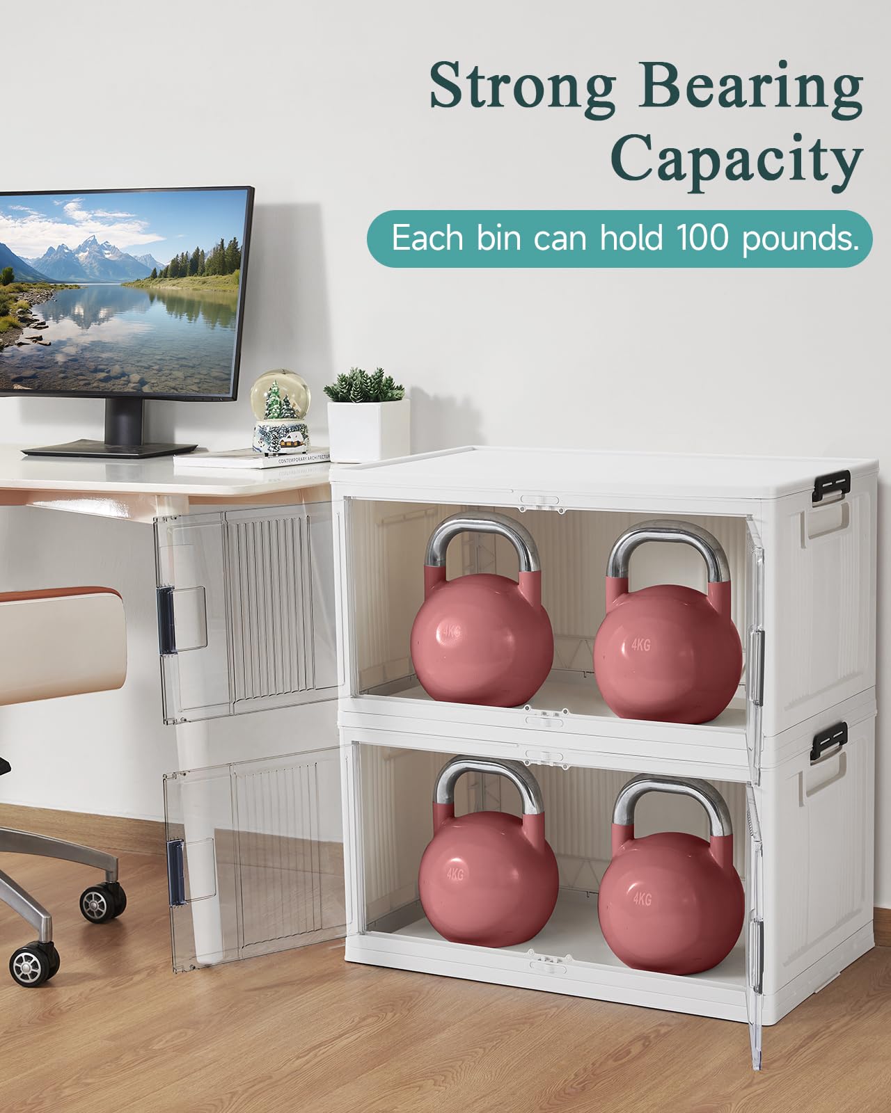 97QT Storage Bins with Lids for Closet