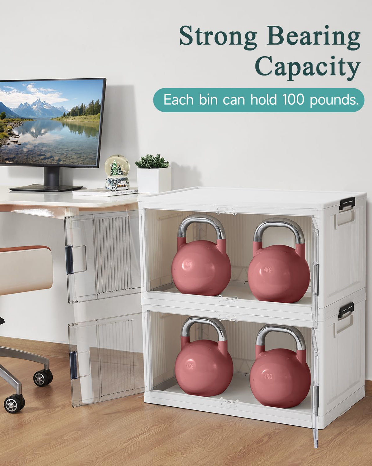 97QT Storage Bins with Lids for Closet
