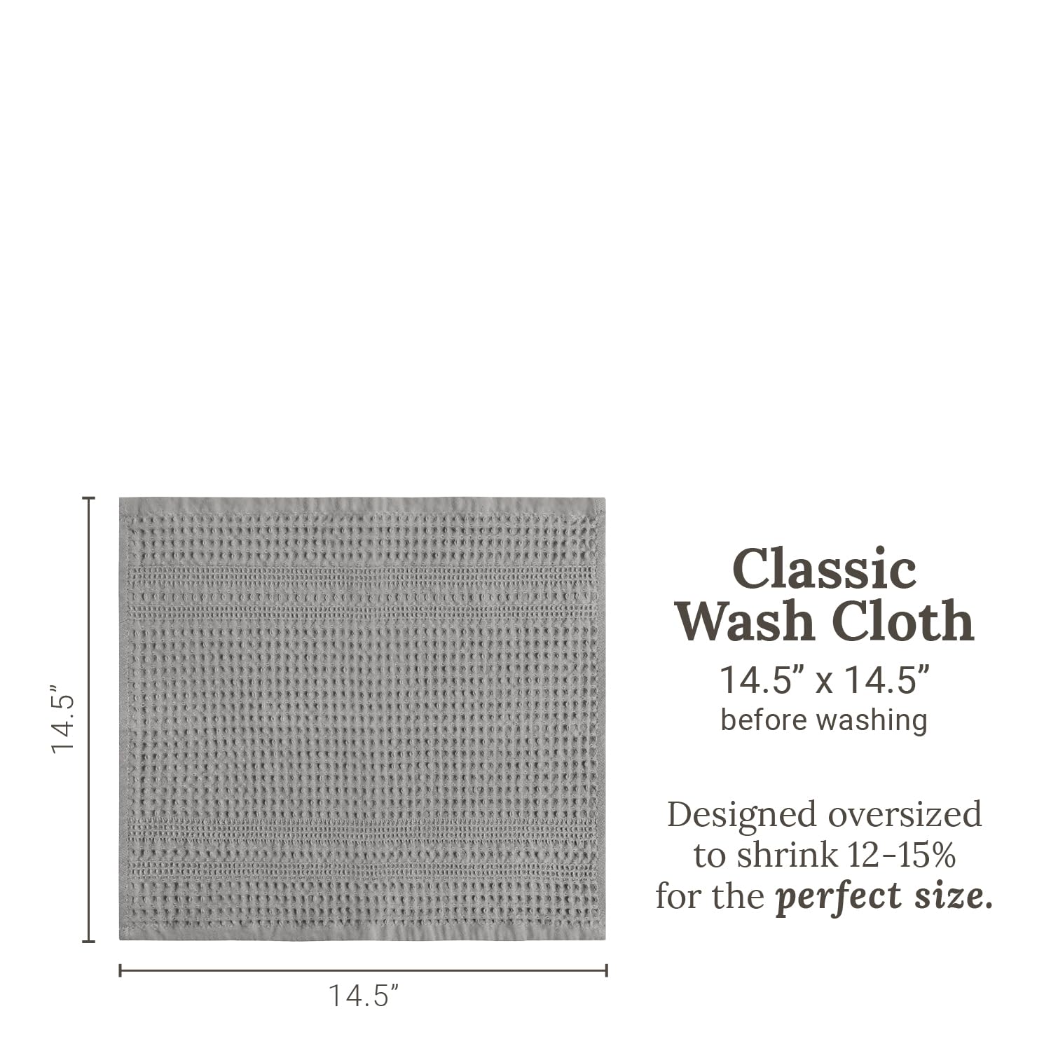 Waffle Towels Wash Cloths for Showering (4 Count)