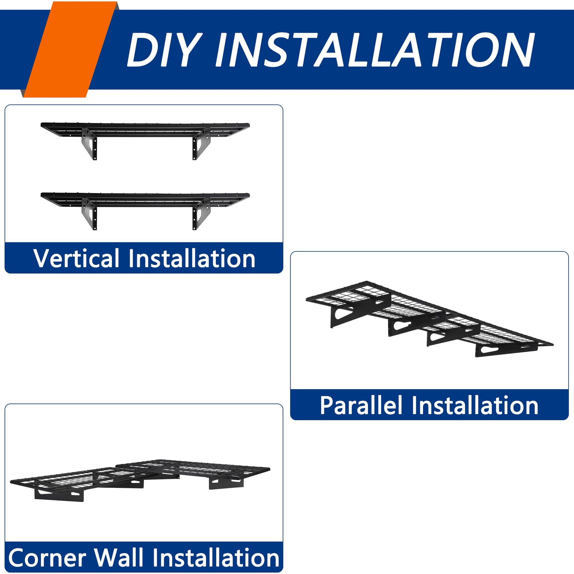 2 Pack 1.5x3FT Garage Shelving 17.7 (2 Count)