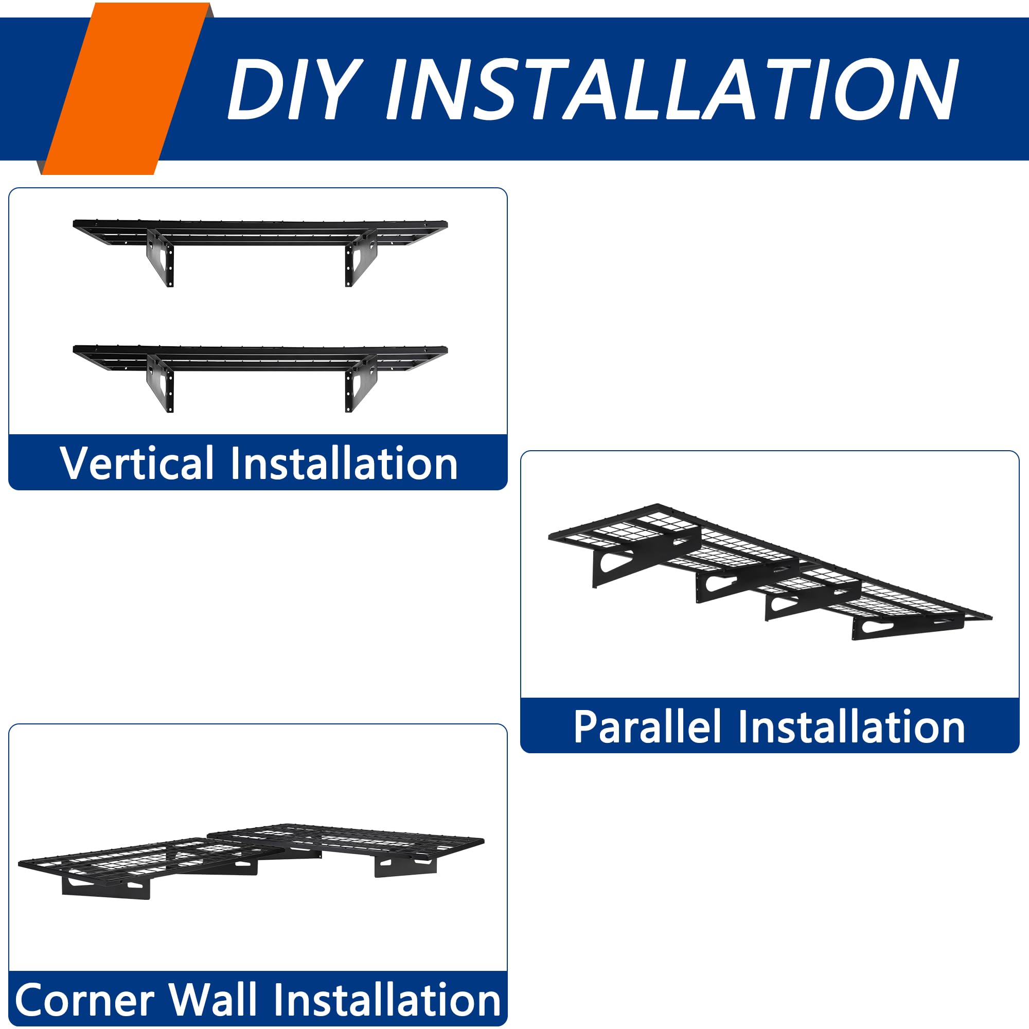 2 Pack 1.5x3FT Garage Shelving 17.7 (2 Count)