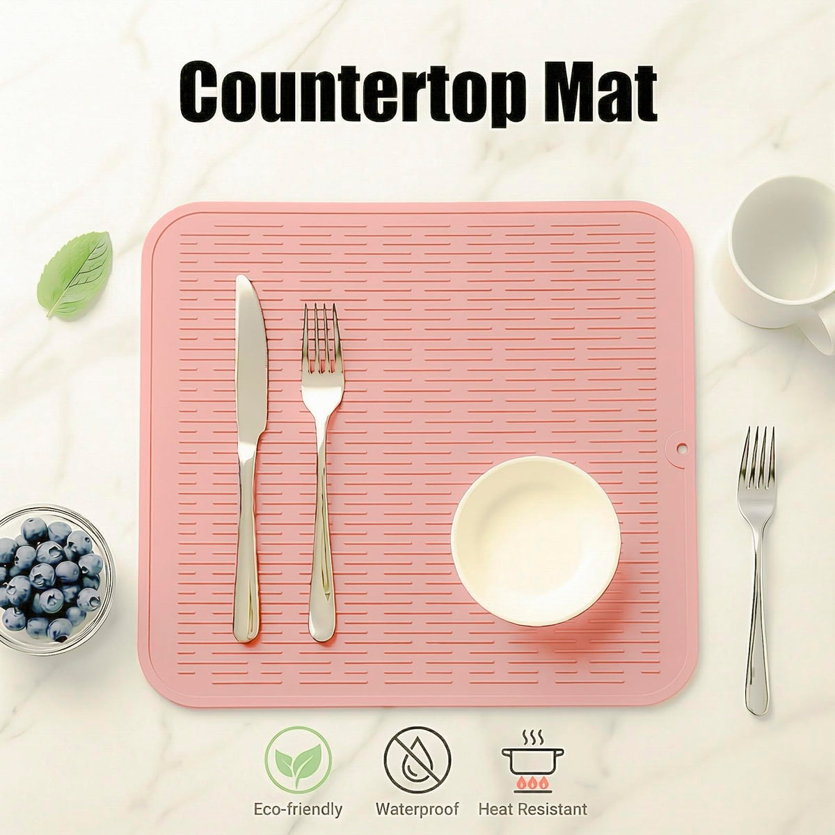 Silicone Dish Drying Mat for Multiple Usage