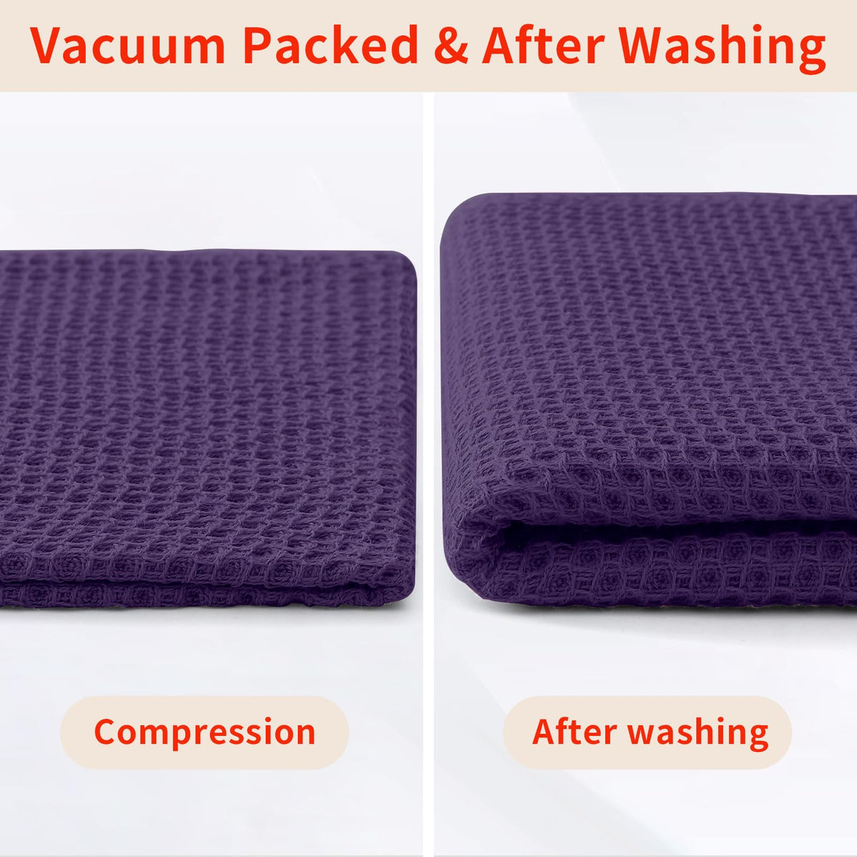 100% Cotton Waffle Weave Kitchen Dish Cloths 6 (6 Count)