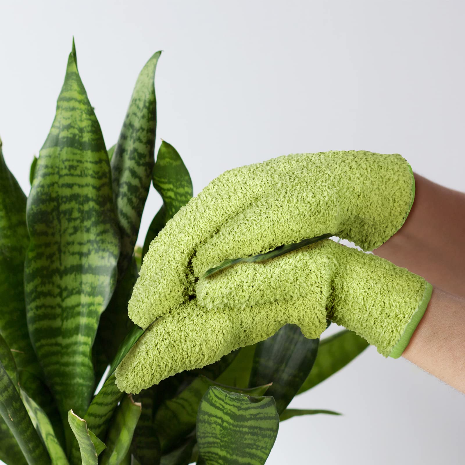4 Pair Microfiber Dusting Mittens Reusable Women Cleaning Mittens with Thumb for Kitchen