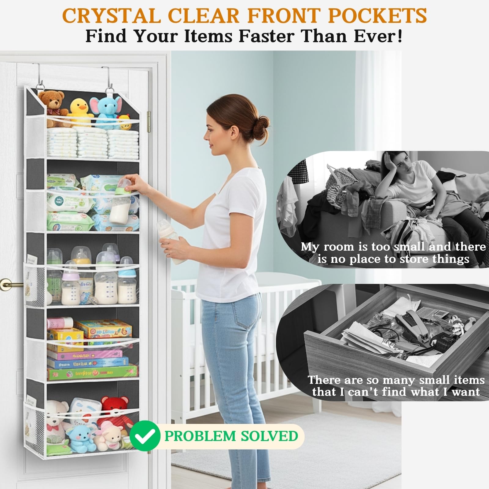 2P 5Tiers Over Door Organizer