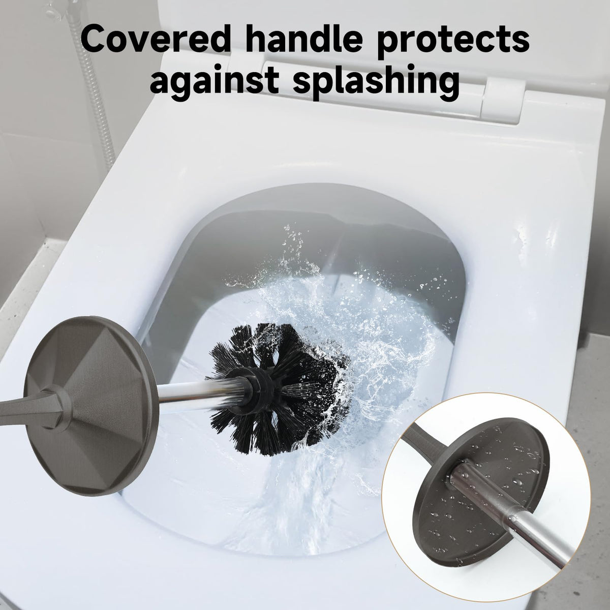 Pewter Toilet Brush and Holder (35 Ounce)