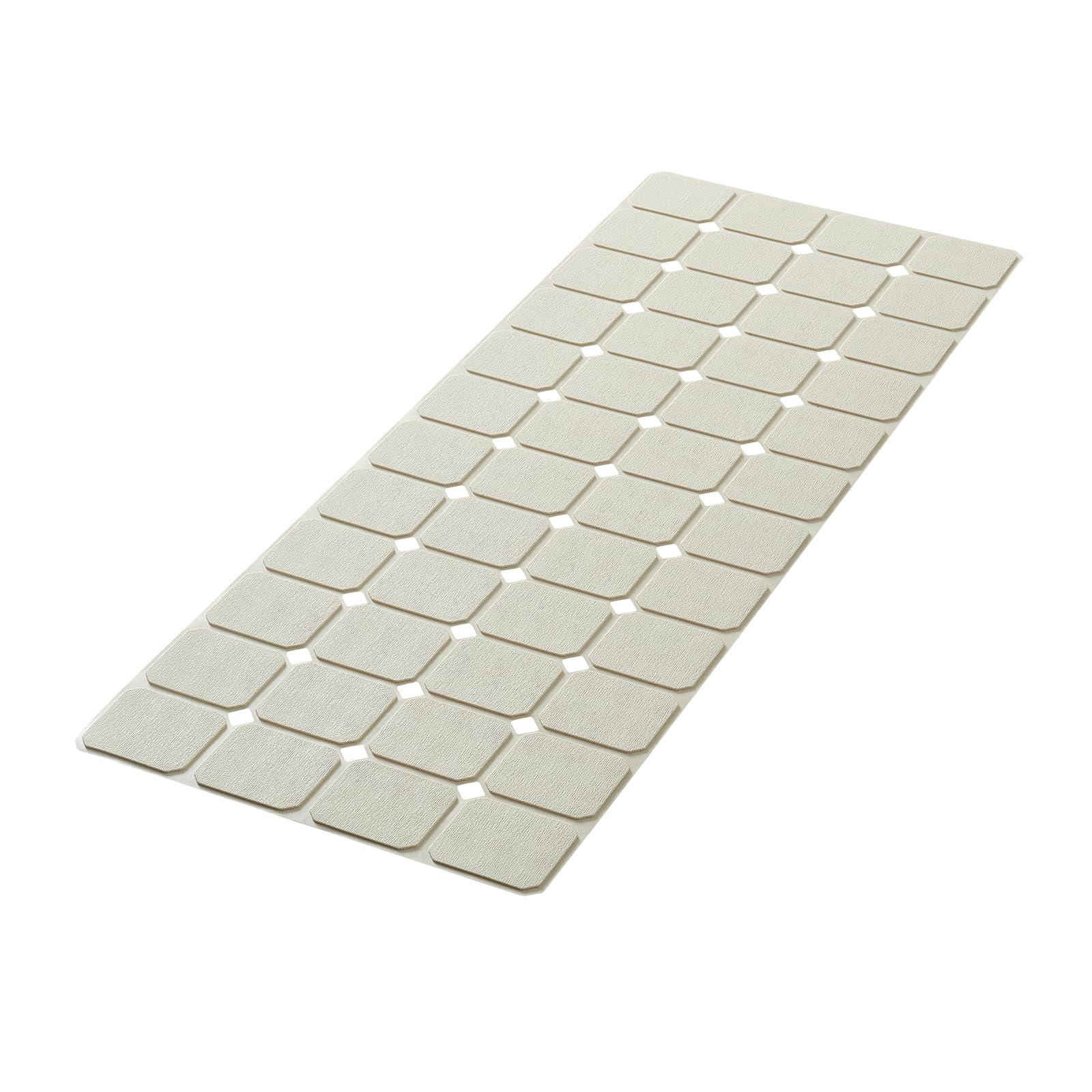 Bathtub Mat Non Slip Silicone Foldable Extra Long Tub Mat Strong Suction Cups & Large Drain Holes