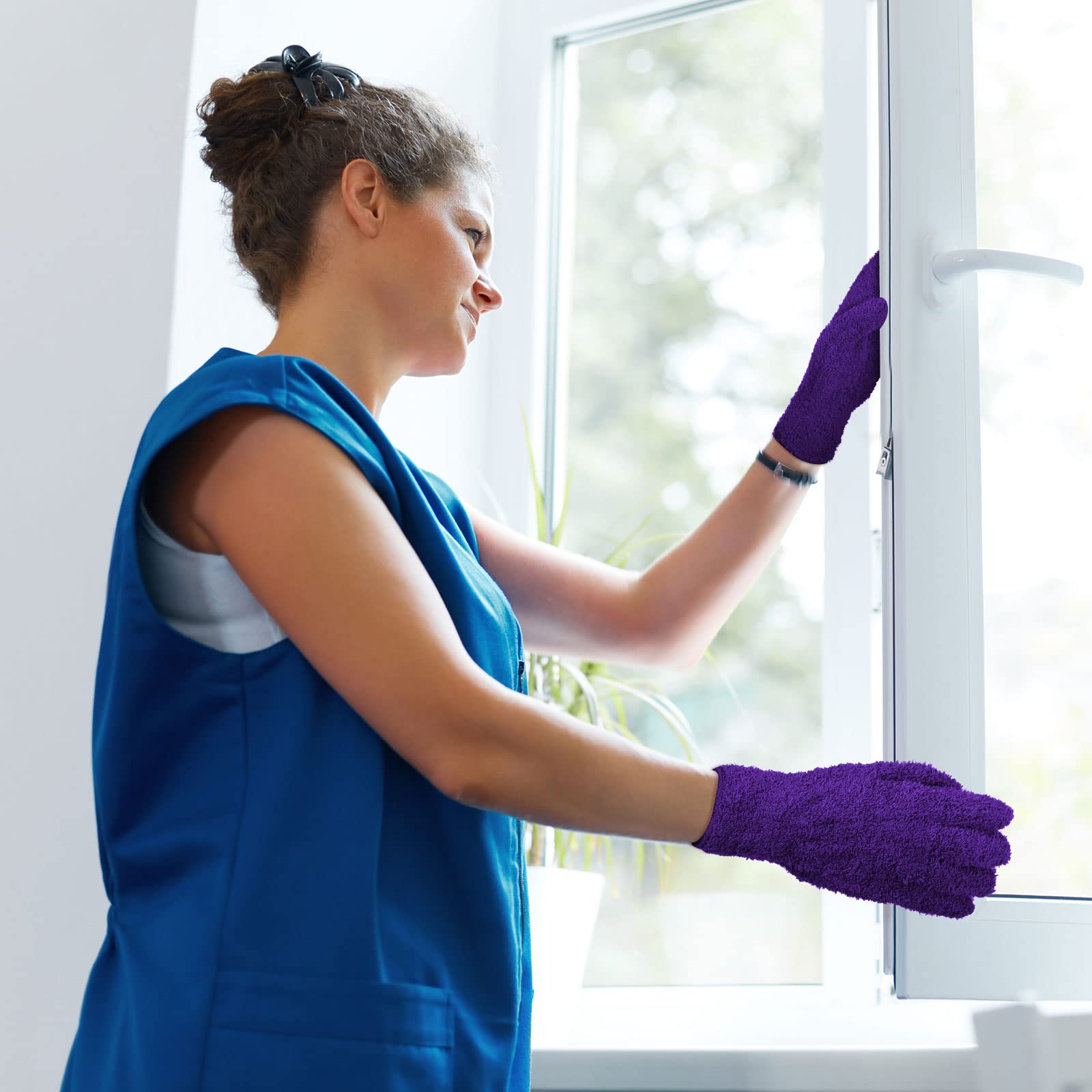 6 Pairs Microfiber Dusting Gloves