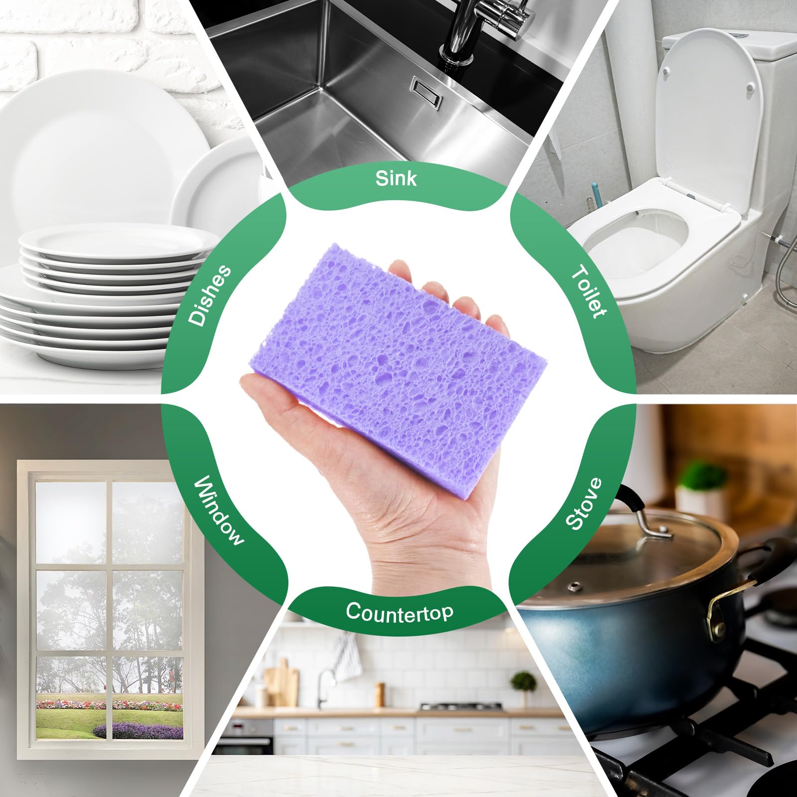 6 Pack Kitchen Sponges (6 Count)