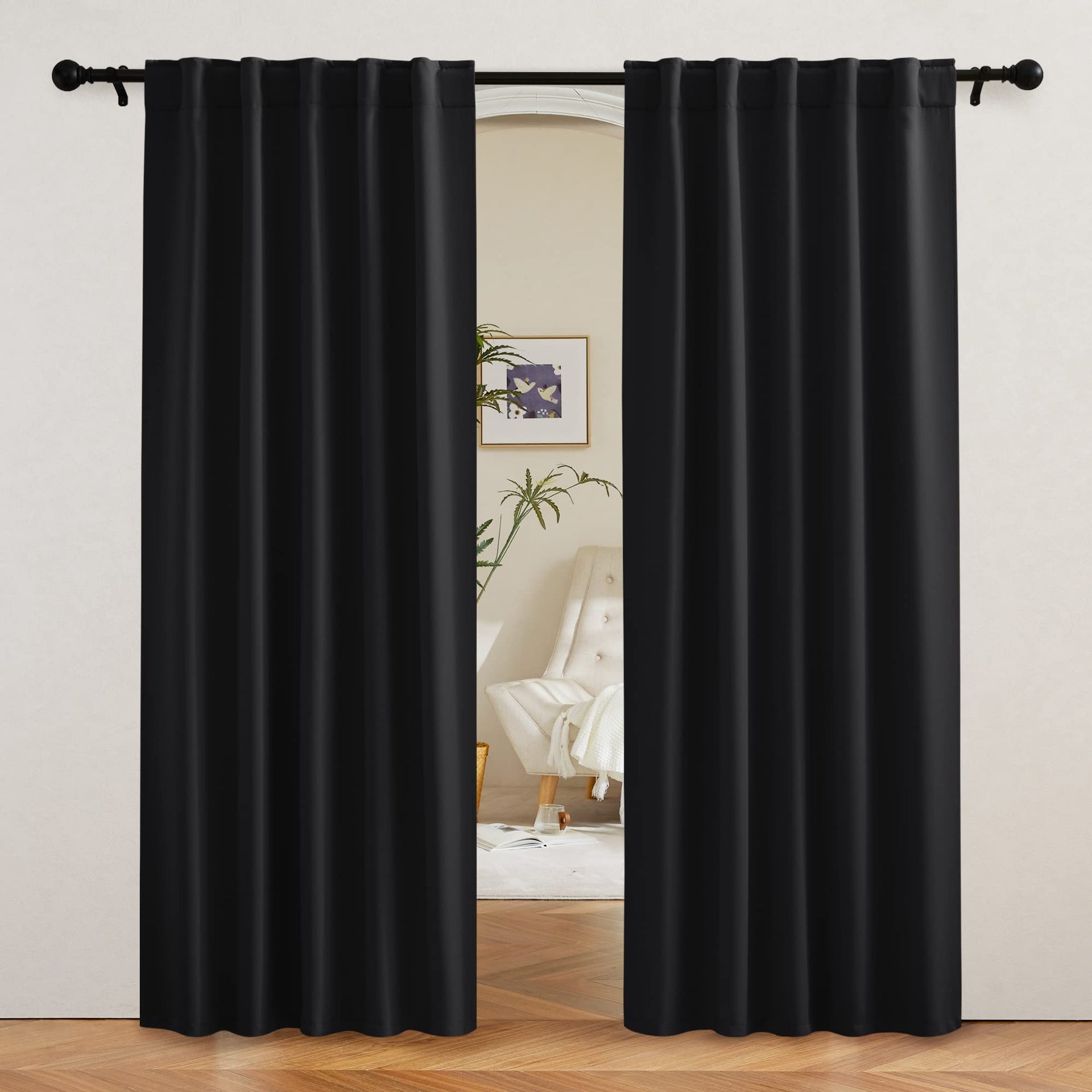 Blackout Curtains 80 inches Long for Bedroom Living Dining Room