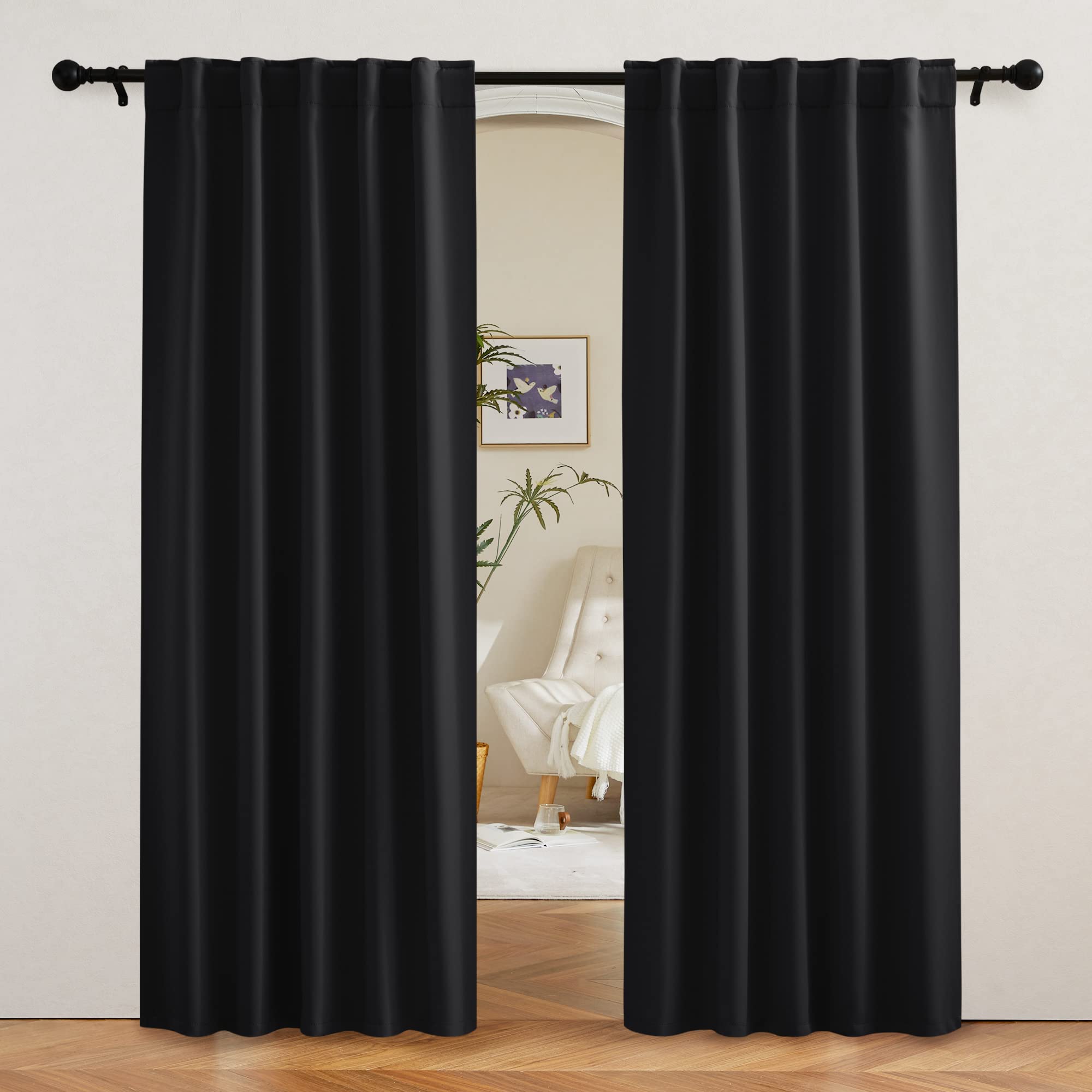 Blackout Curtains 80 inches Long for Bedroom Living Dining Room
