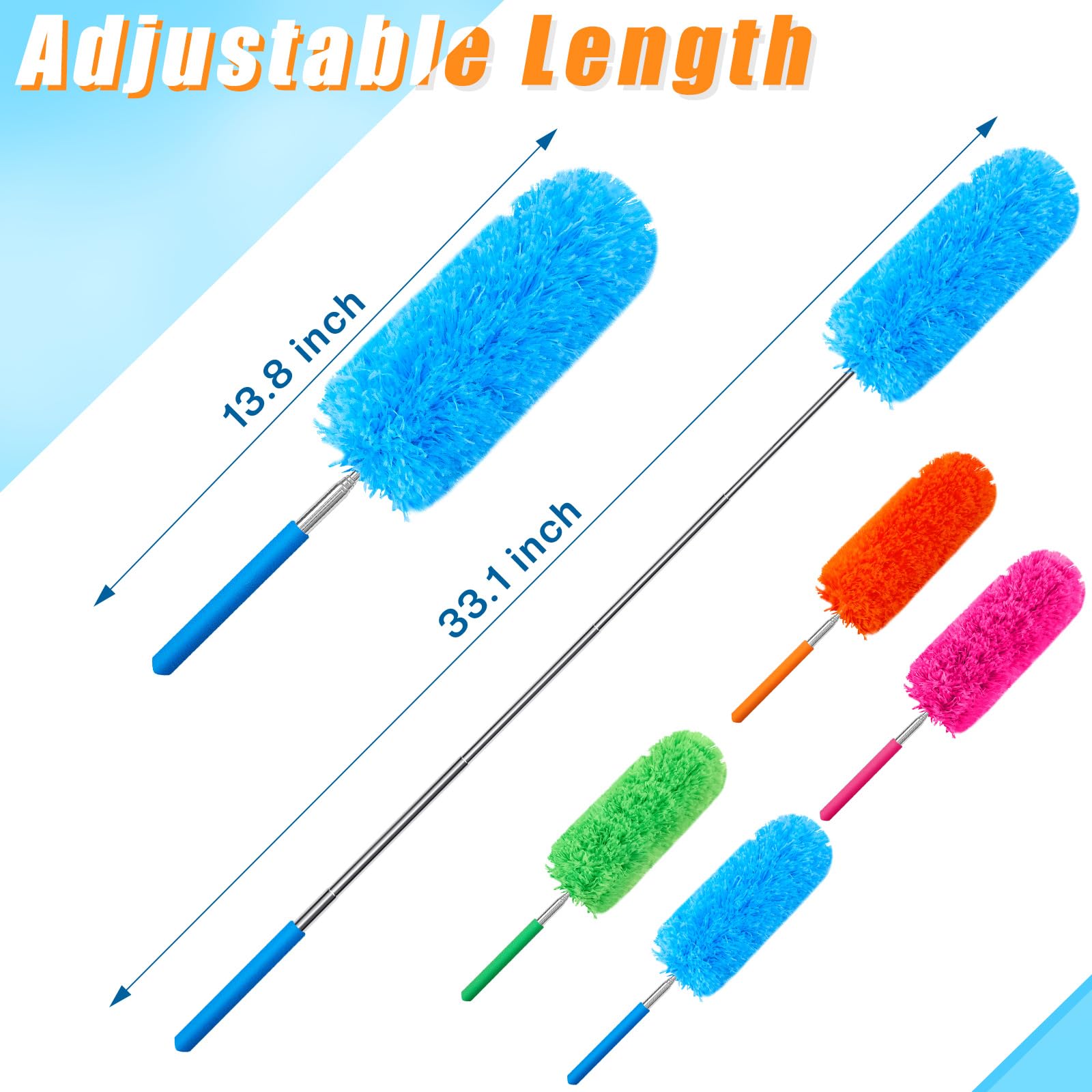 12 Pcs Microfiber Feather Duster for Cleaning