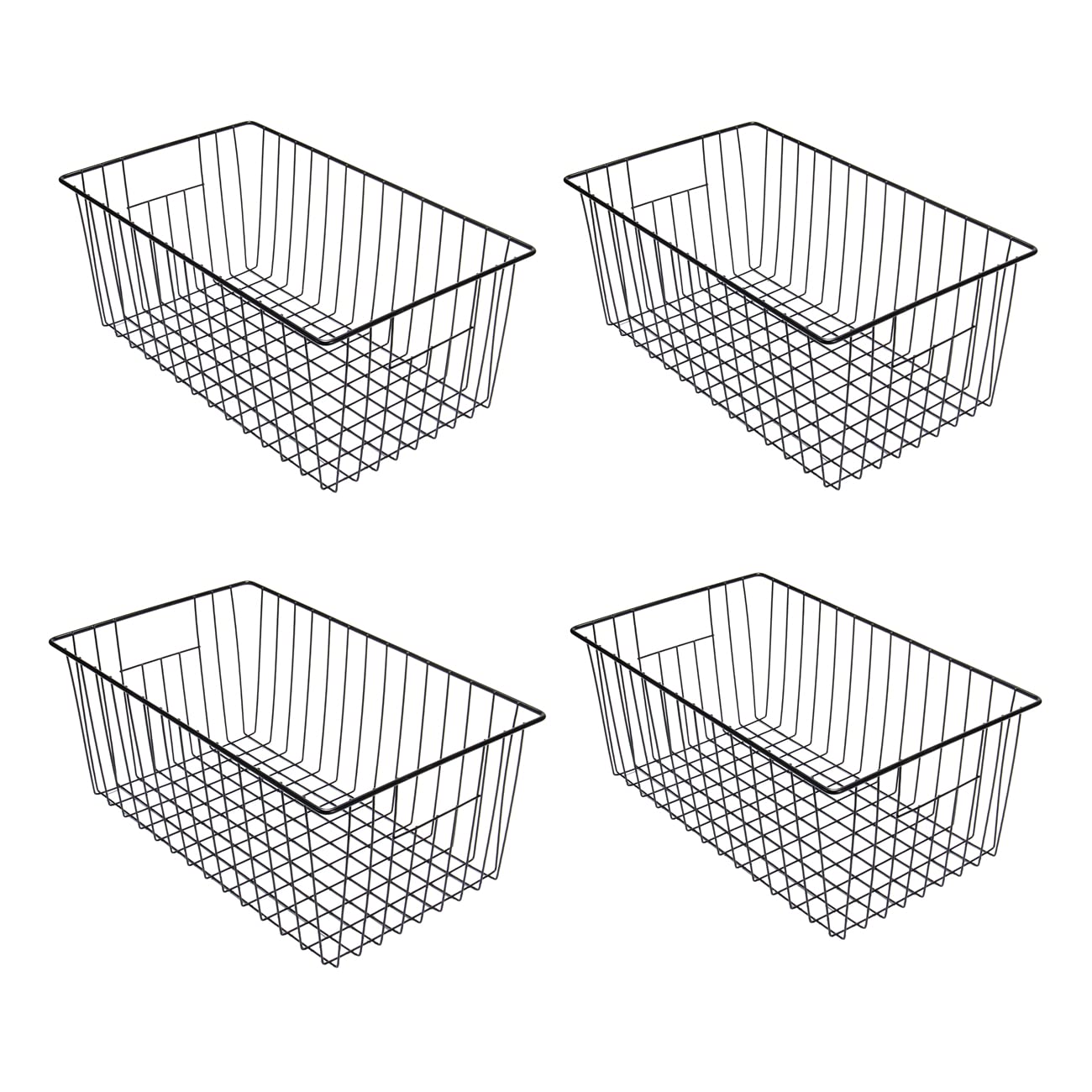 16inch Freezer Wire Storage Organizer Baskets (4 Count)