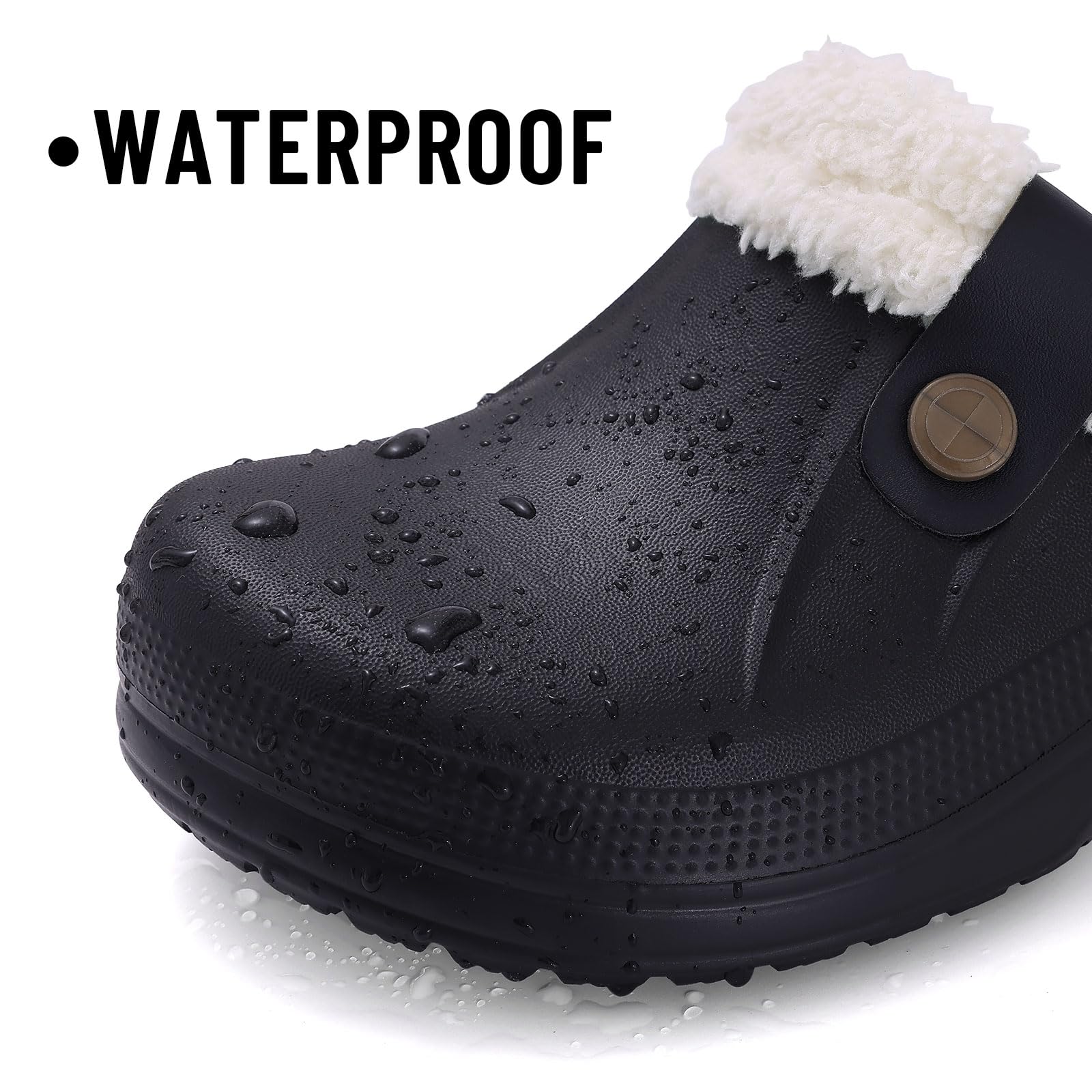 Fur Lined Clogs for Women & Men Fuzzy Slippers with Memory Foam