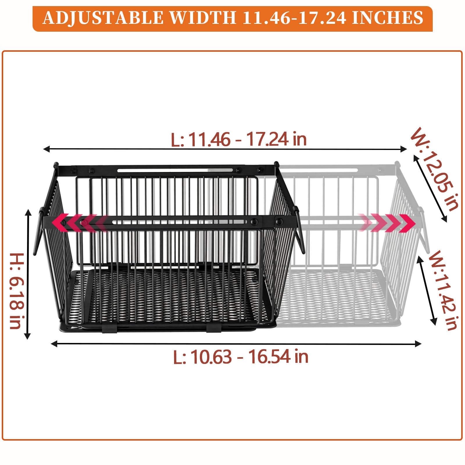 Large Freezer Organizer Bins for 10 to 20 Cu.Ft