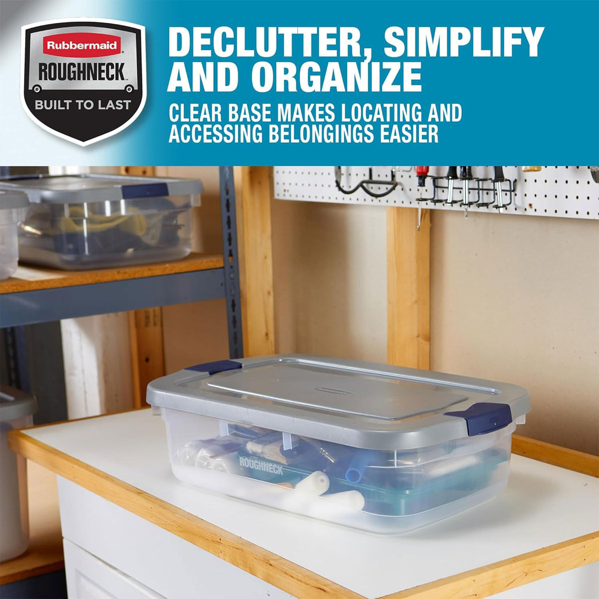 6 Pack Roughneck Clear Storage Containers (6 Count)