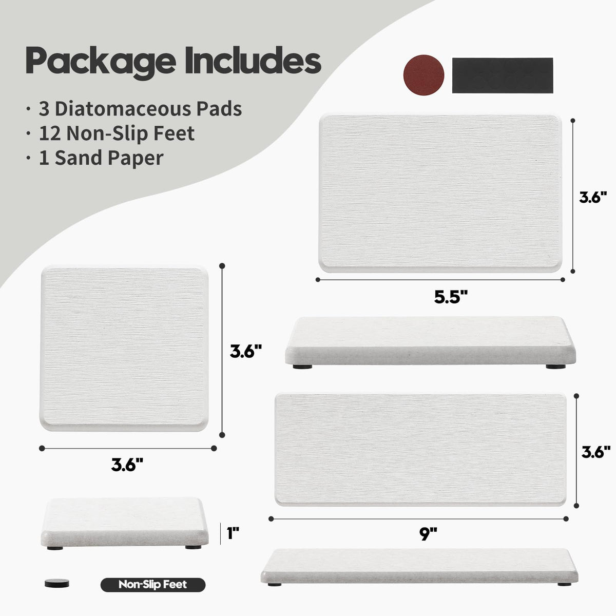 3PCS Bathroom Sink Vanity Trays (3 Count)