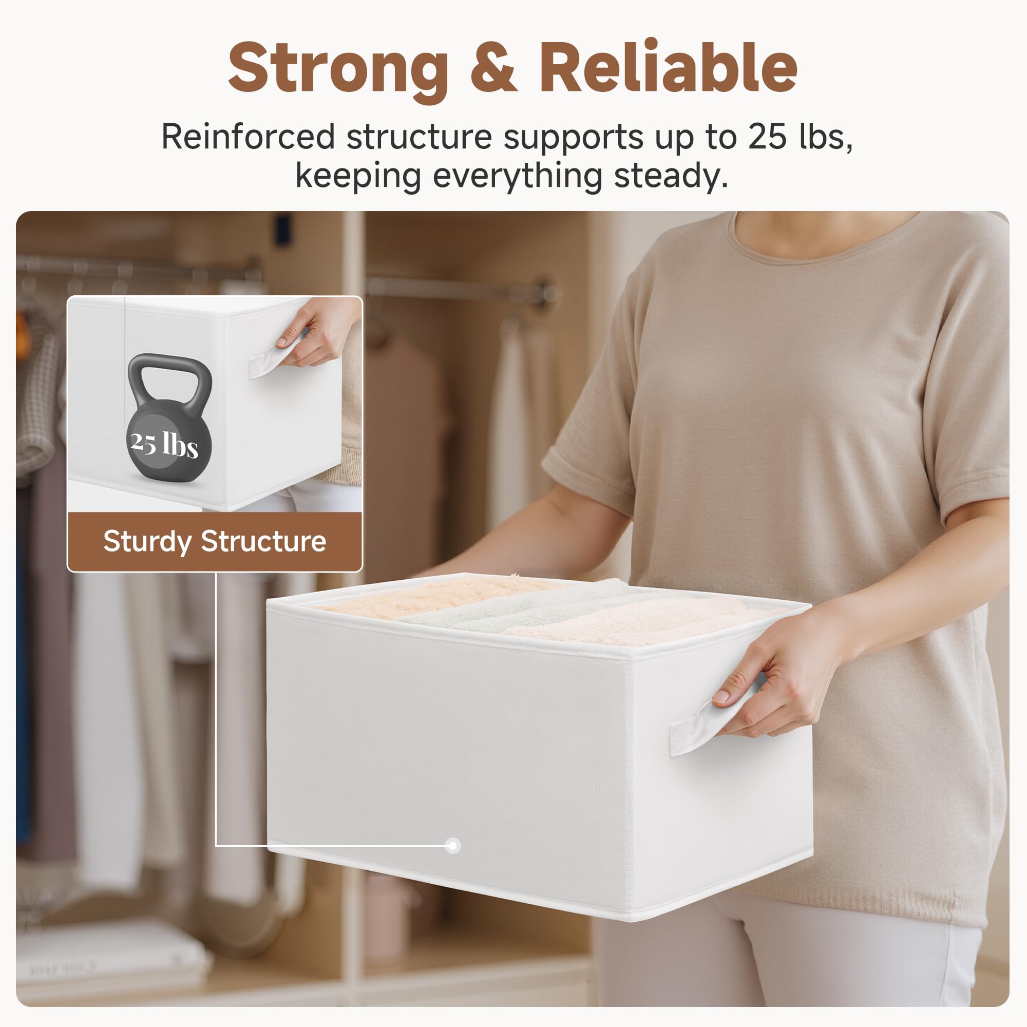 Closet Storage Bins (3 Count)