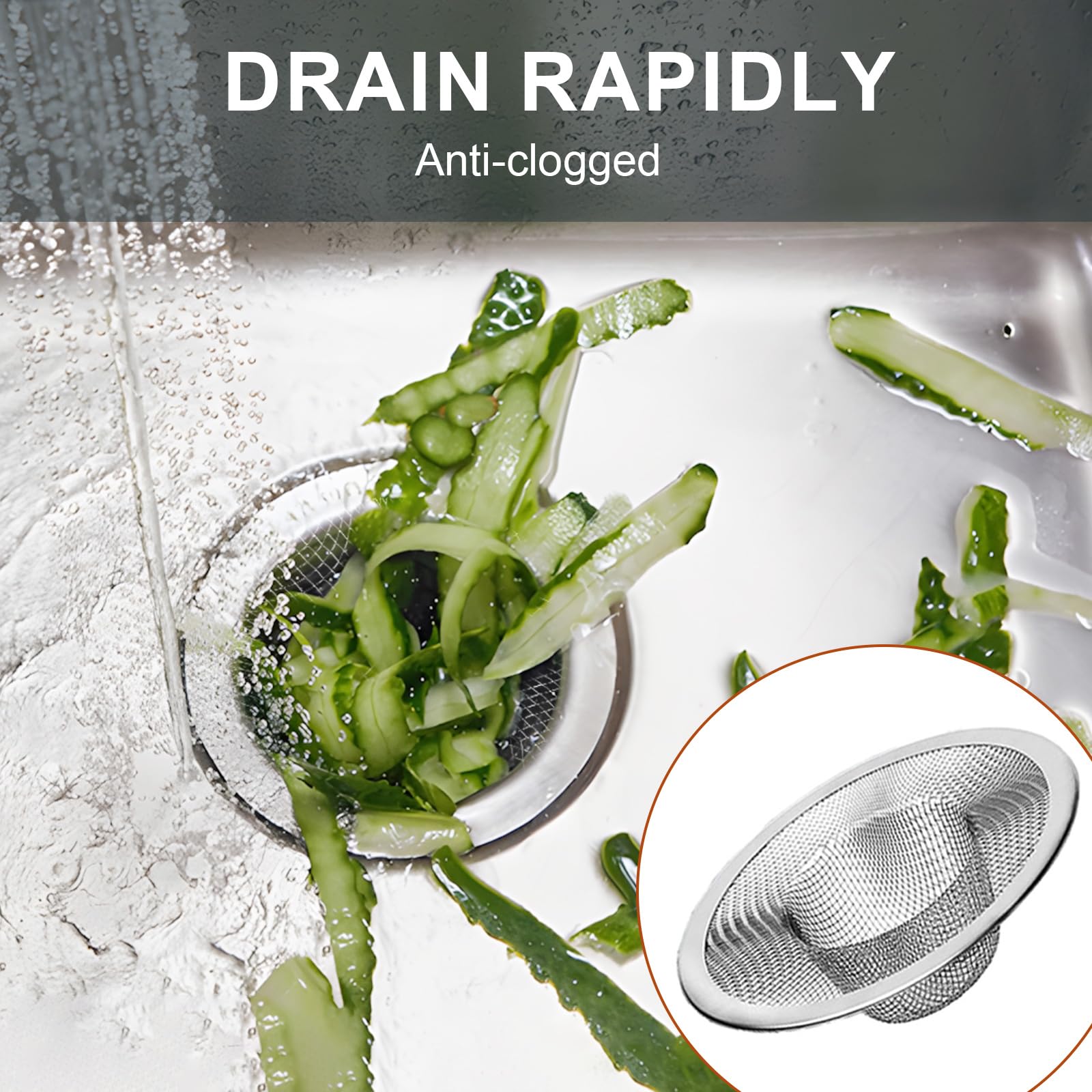 2pcs Heavy Duty Stainless Steel Slop Basket Filter Trap (2 Count)