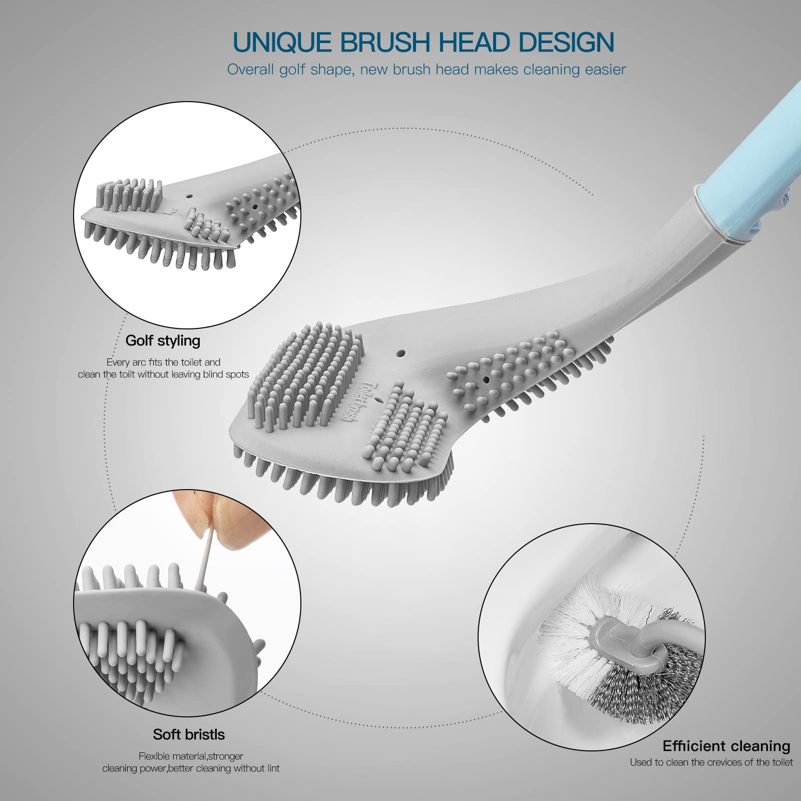 2Pcs Toilet Brush (2 Count)
