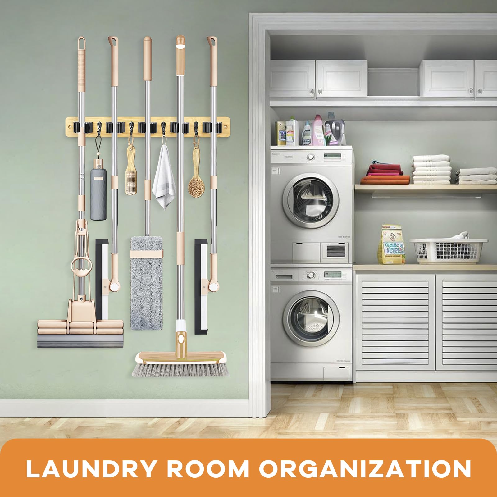 Broom Holder Wall Mount