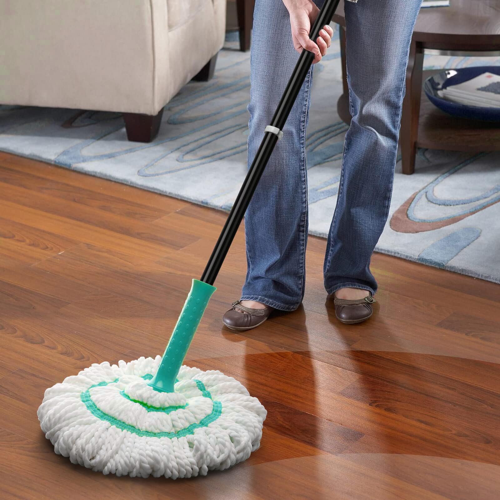 Self Wringing Twist Mop with 57 " Long Handle