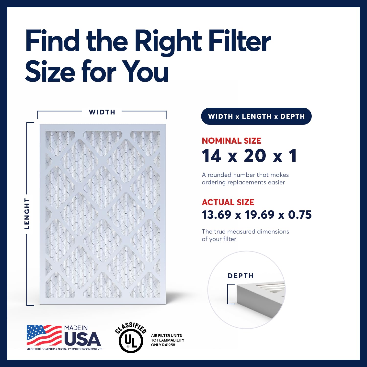 TruFilter 14x20x1 Air Filter MERV 13 AC Filter (6 Count)