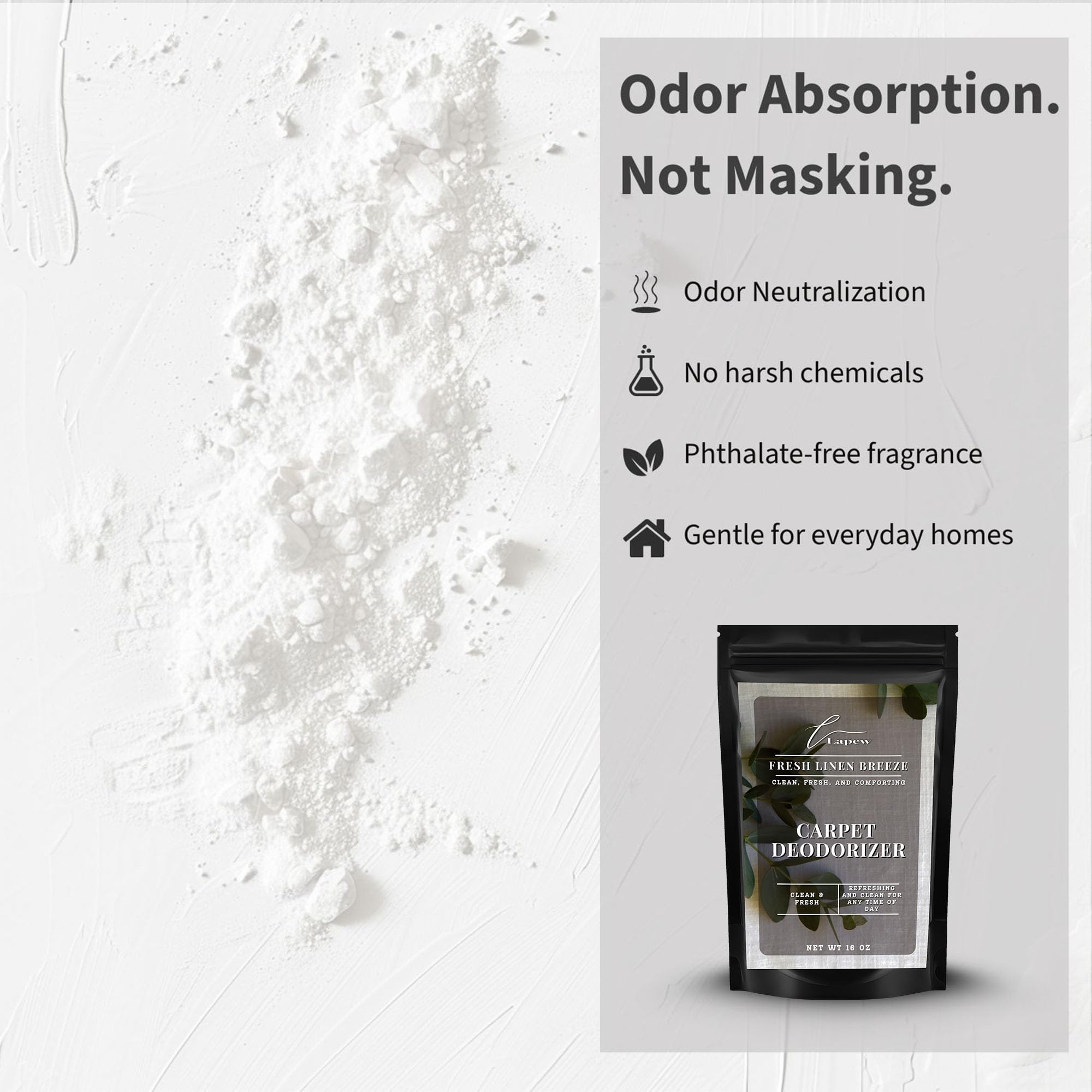 Fresh Linen Carpet Deodorizer Powder (16 Ounce)