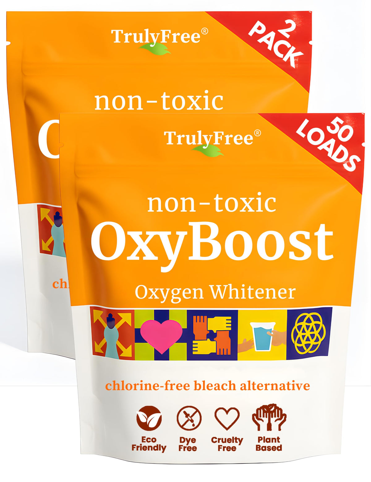 OxyBoost Oxygen Whitener & Clothes Stain Remover Laundry Detergent Powder with Sodium Percarbonate (25 Ounce)