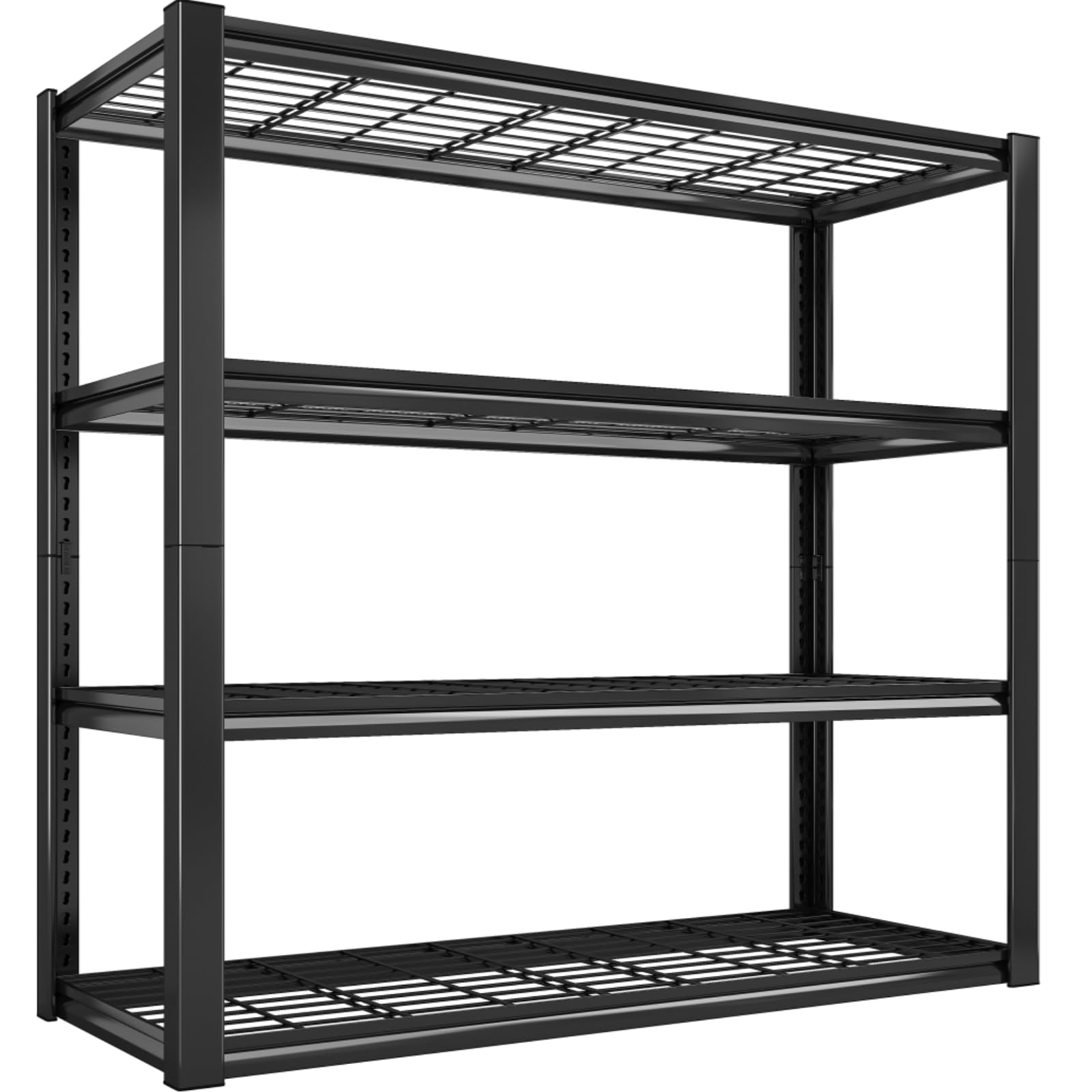 40" W Storage Shelves with Wire Mesh Panels for Garage Organization