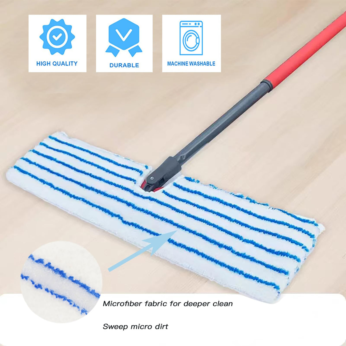 2 Pack Microfiber Mop Replacement Heads Compatible with O (2 Count) - ModHome Supplies