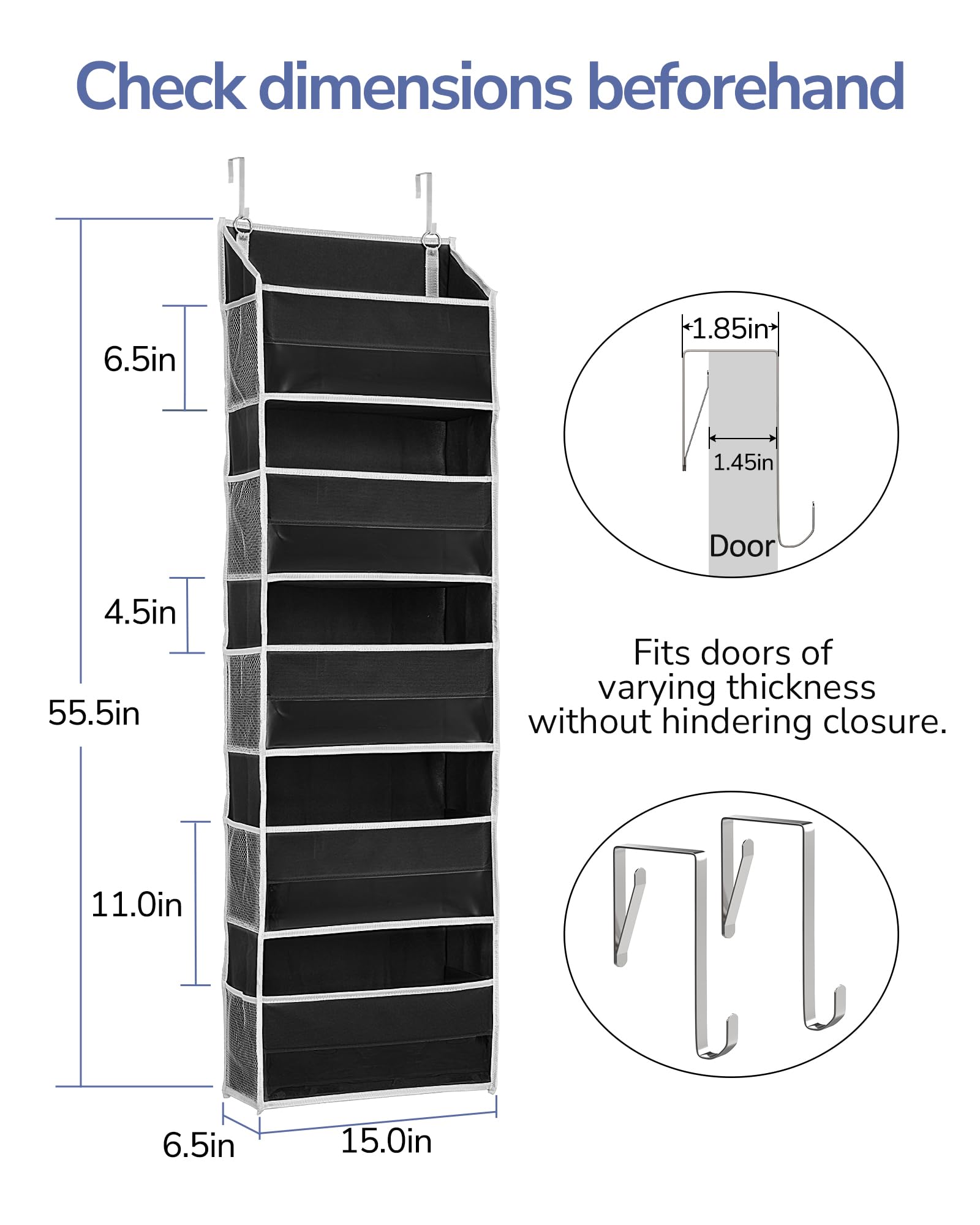 1 Pack Over The Door Organizer