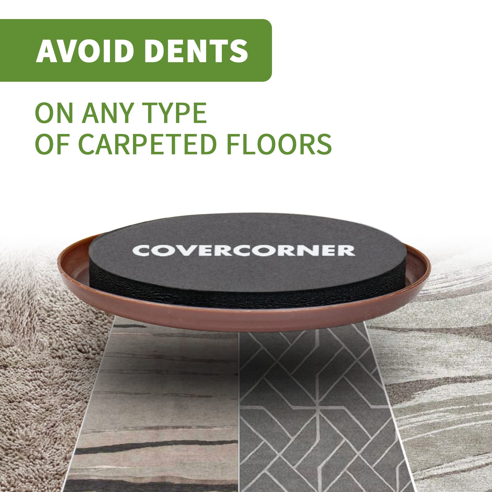 Furniture Sliders for Carpet 8 PCS (8 Count)