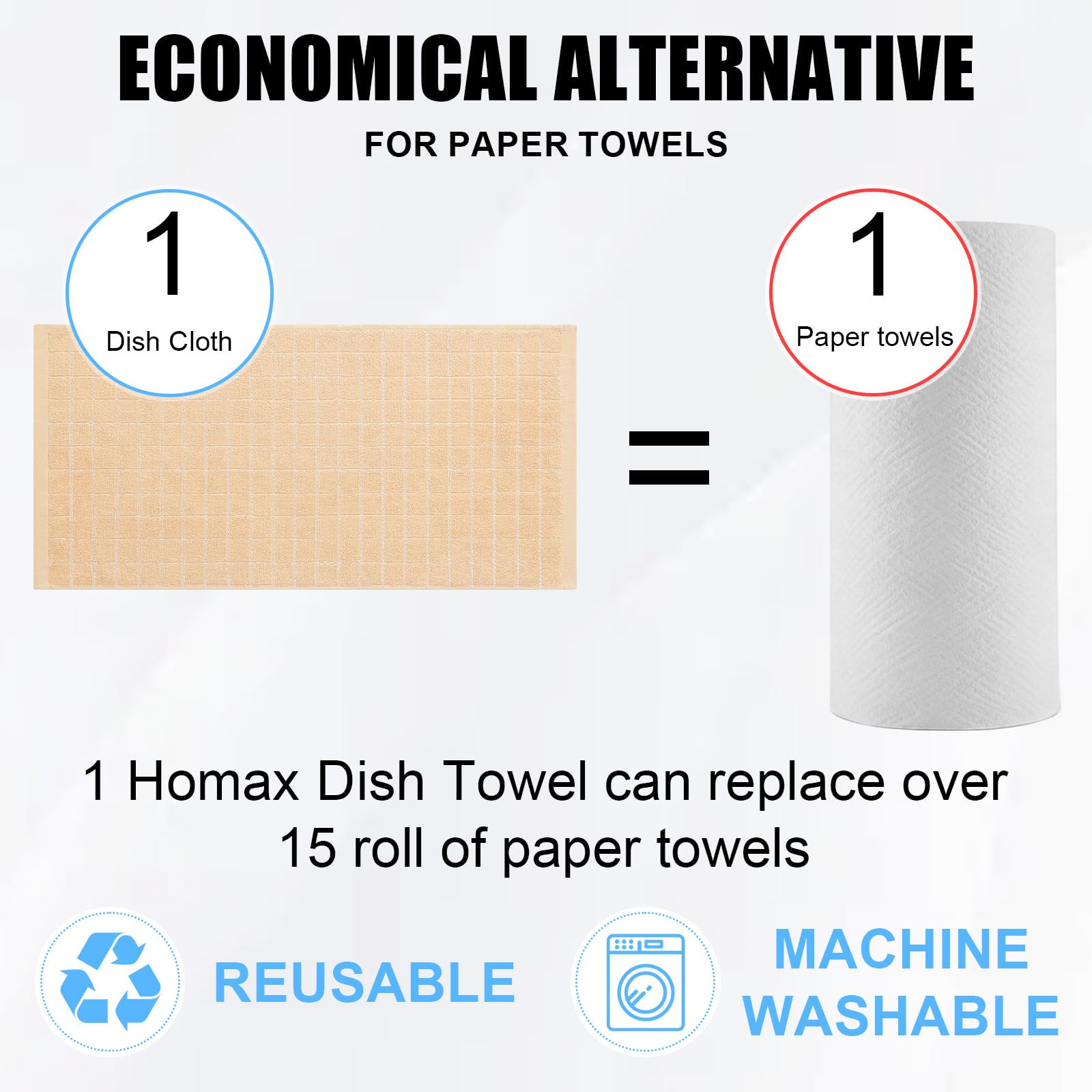 100% Cotton Terry Kitchen Towels (8 Count)