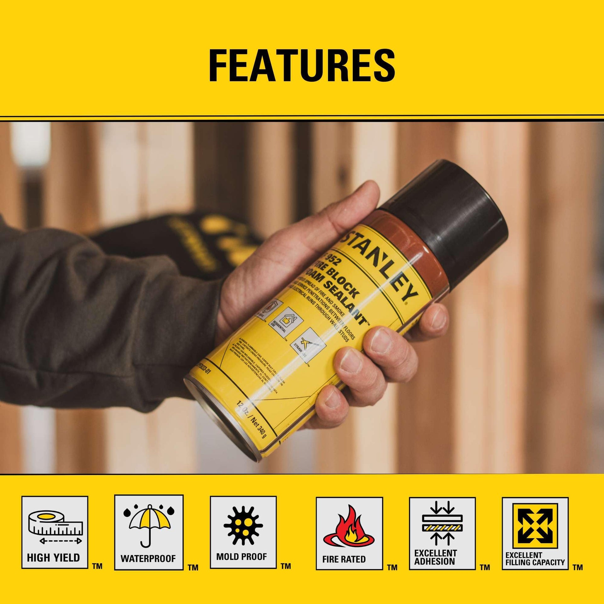 F952 Fire Block Spray Foam