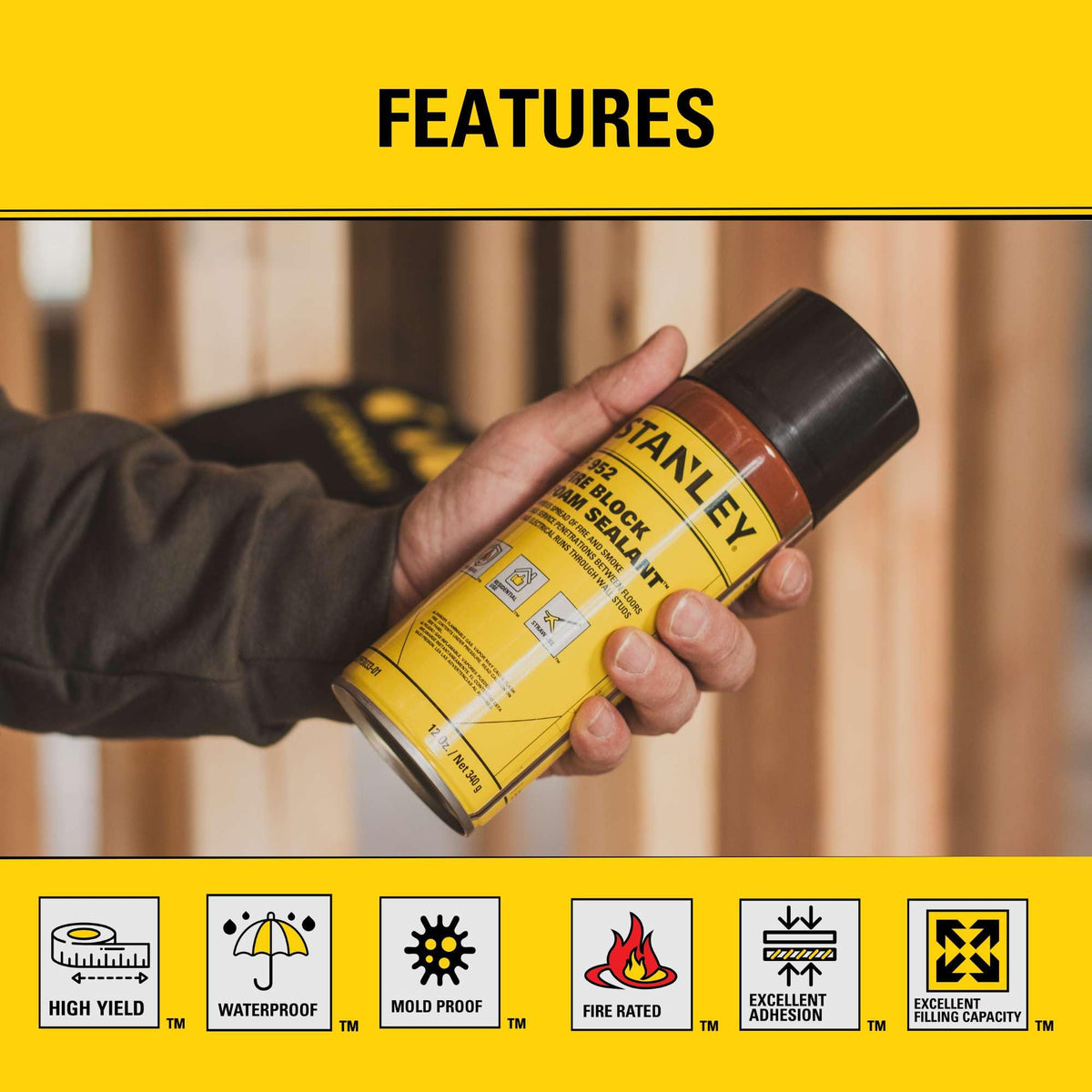 F952 Fire Block Spray Foam (12 Count)