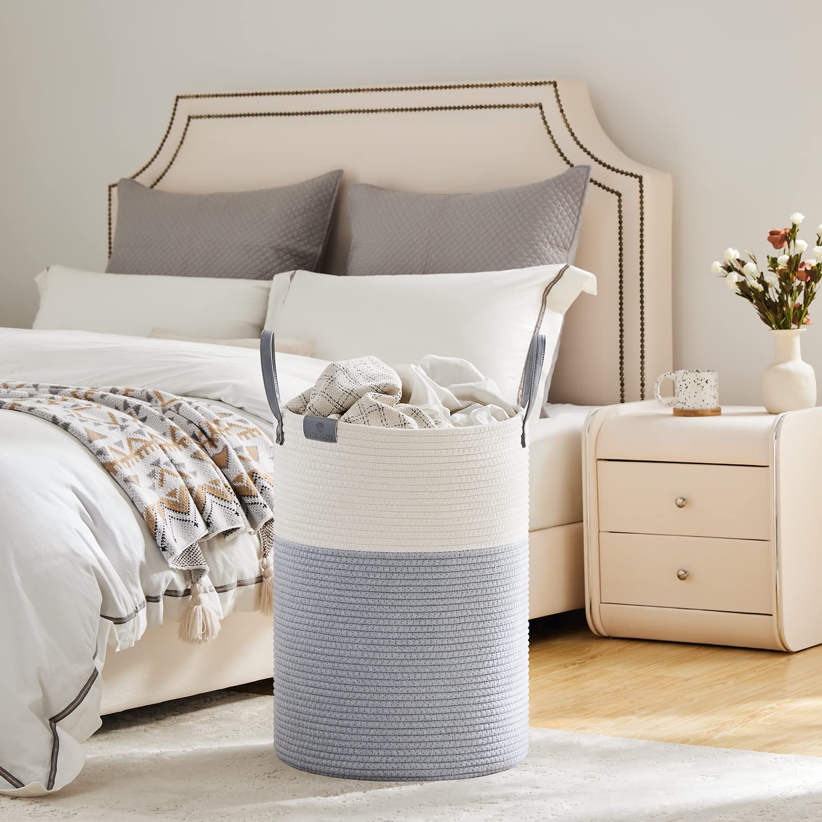 72L Tall Woven Rope Laundry Hamper (2434.6096 Fl Oz) - ModHome Supplies