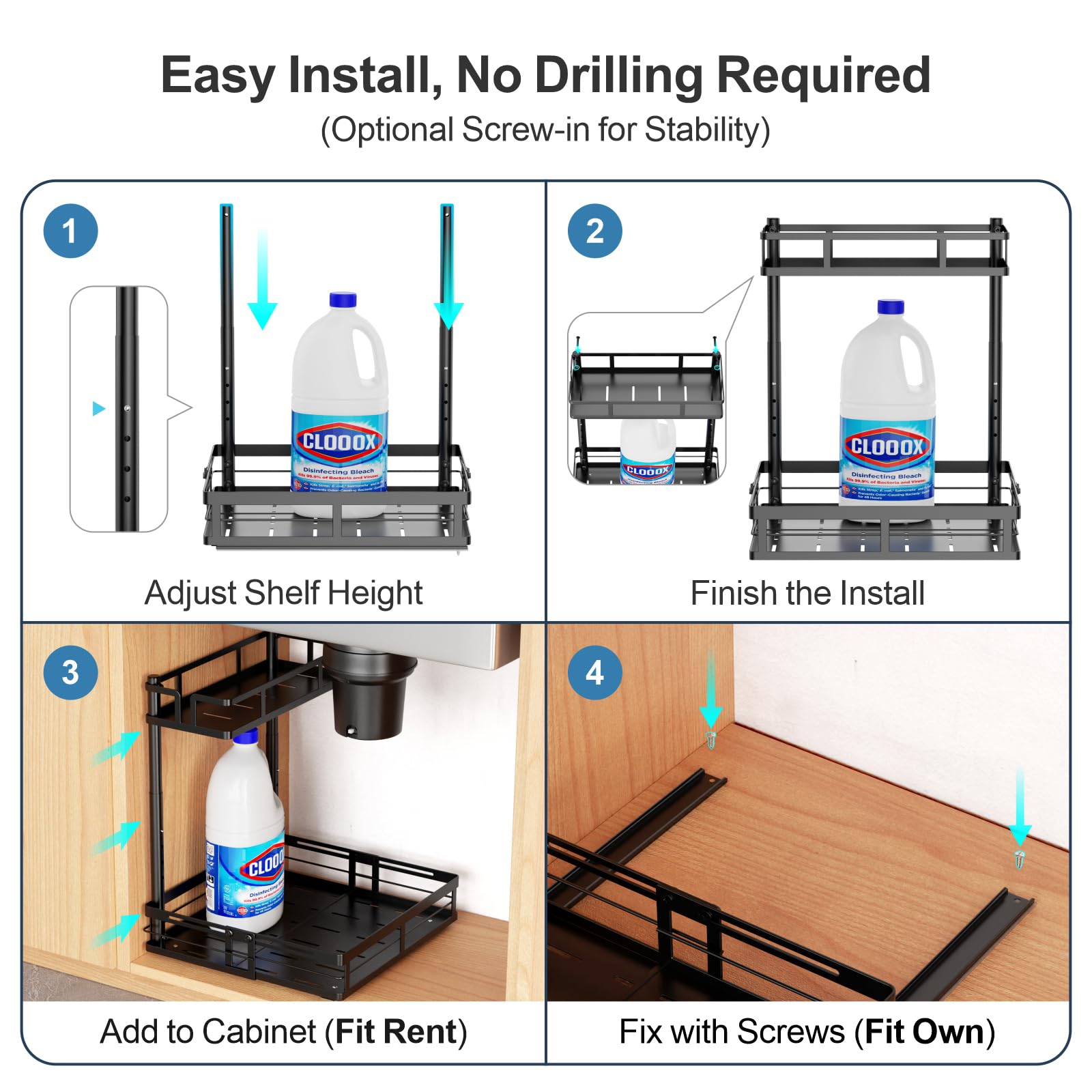 Under Kitchen Sink Organizer (2 Count)