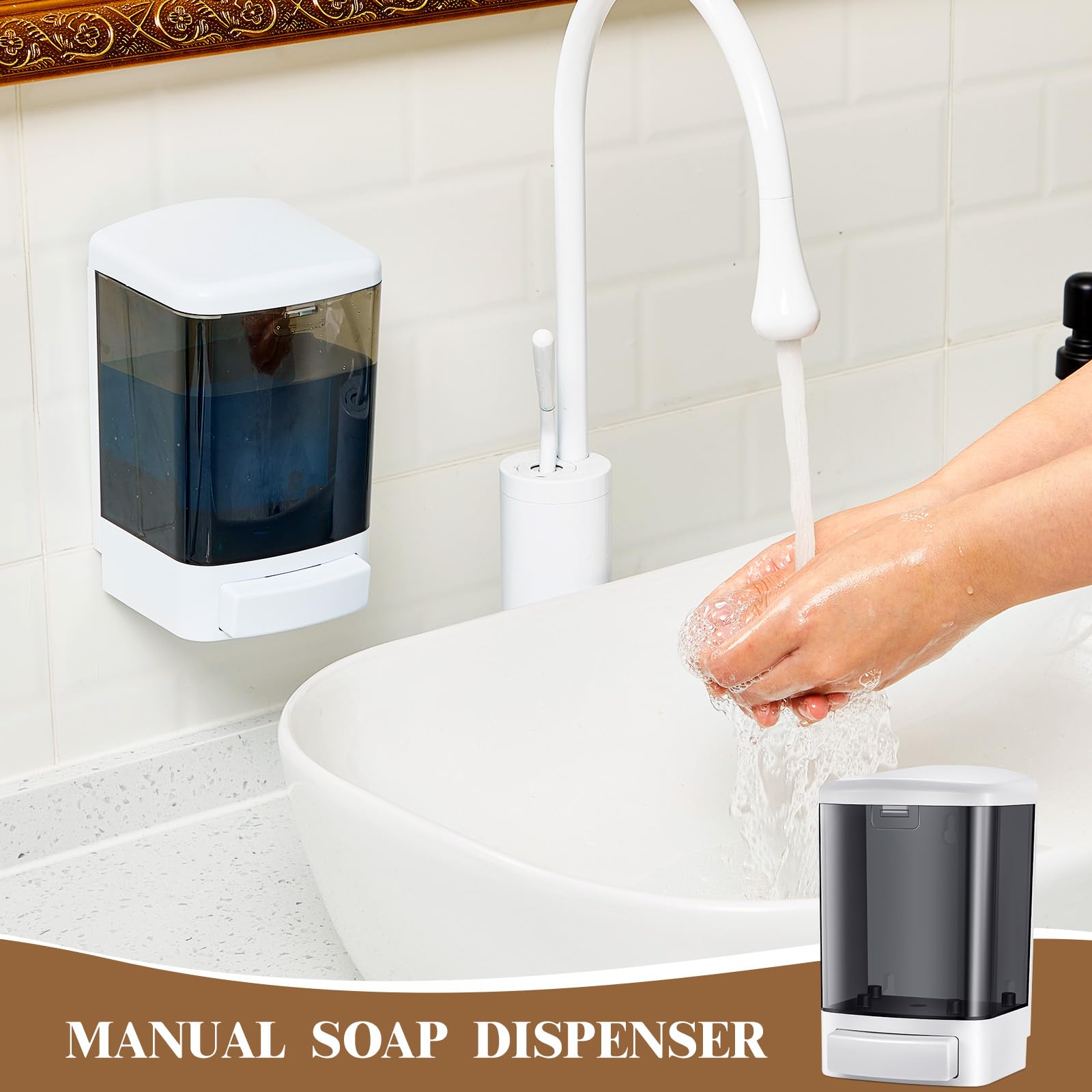 6 Pcs Wall Mounted Soap Dispenser (6 Count)