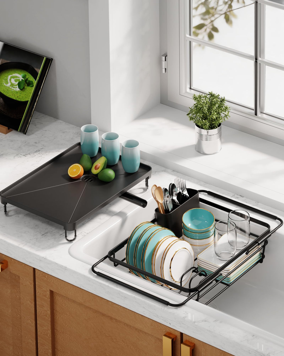 Dish Drying Rack in Sink