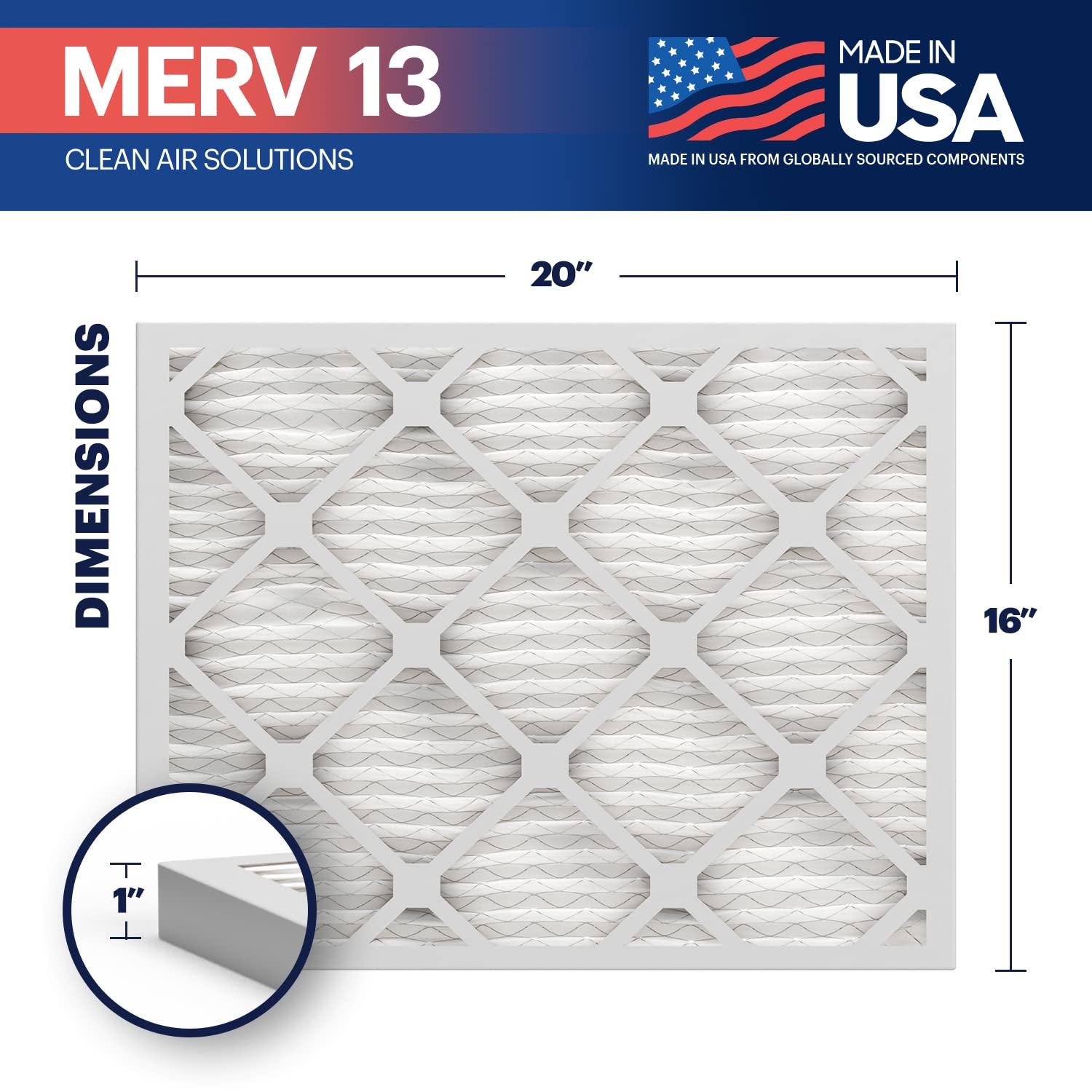 TruFilter 16x20x1 MERV 13 (2 Count)