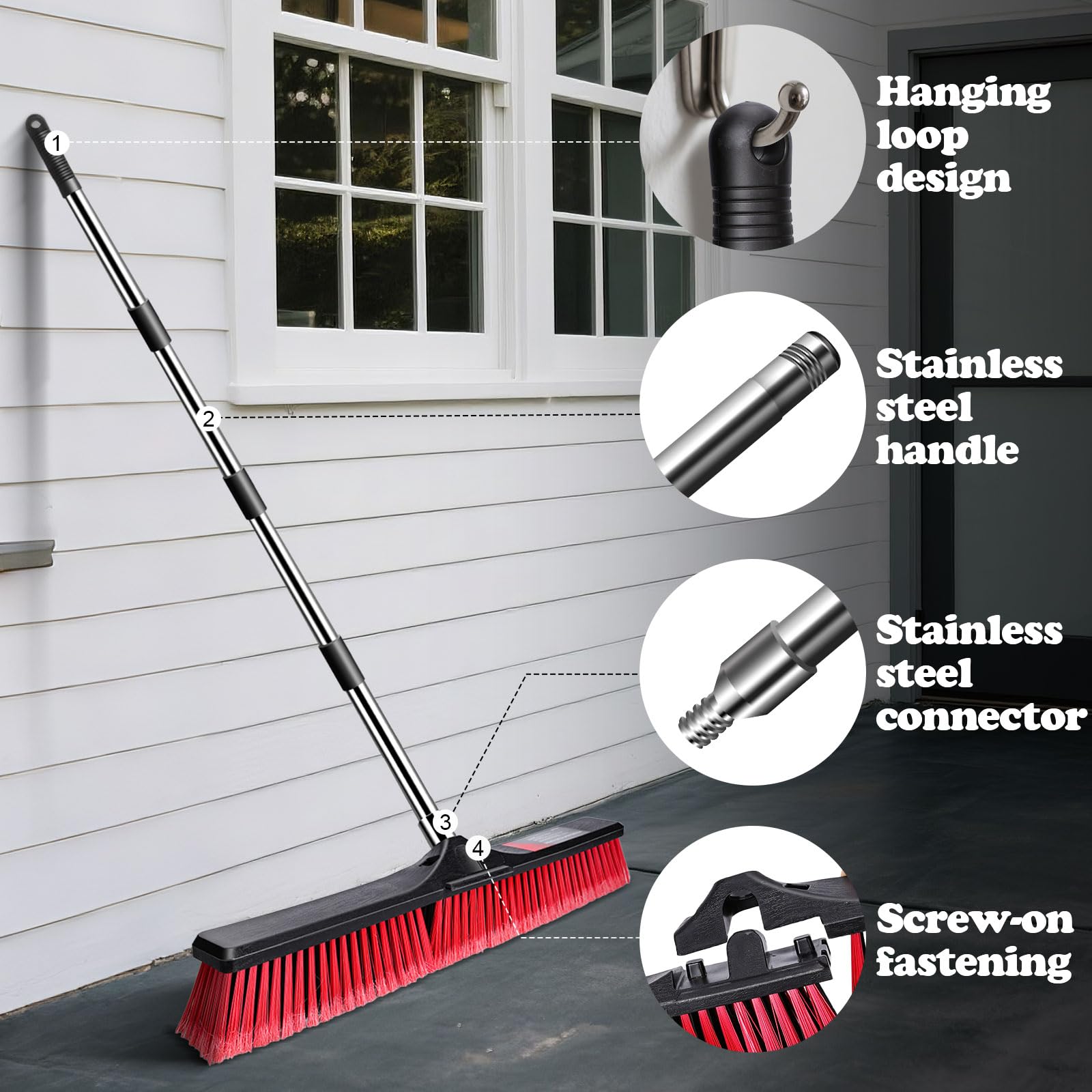 24" Push Broom Outdoor