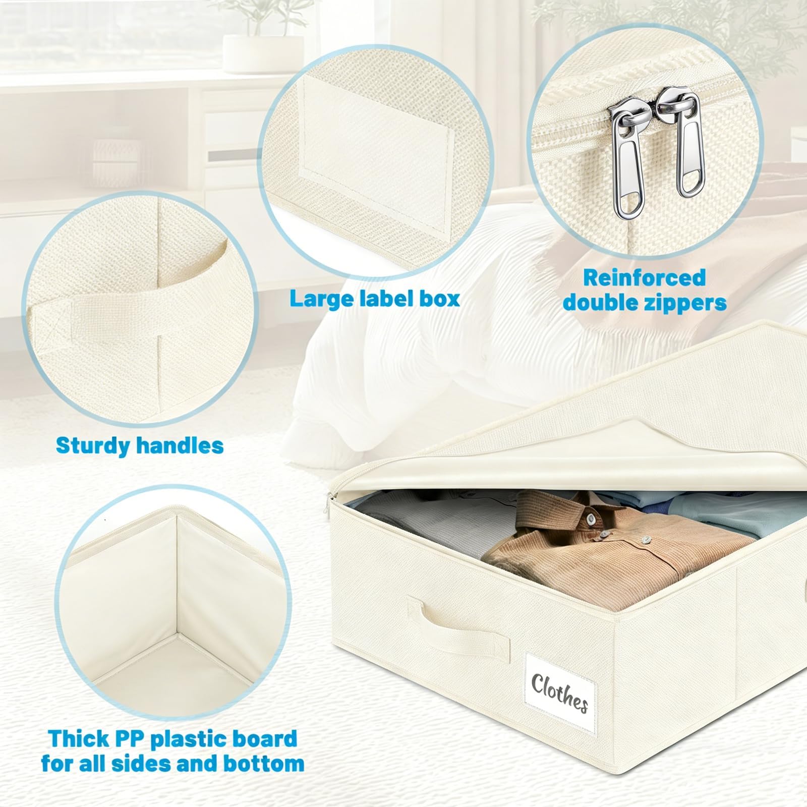 Under Bed Storage Container Bins 2 Pack (2 Count)
