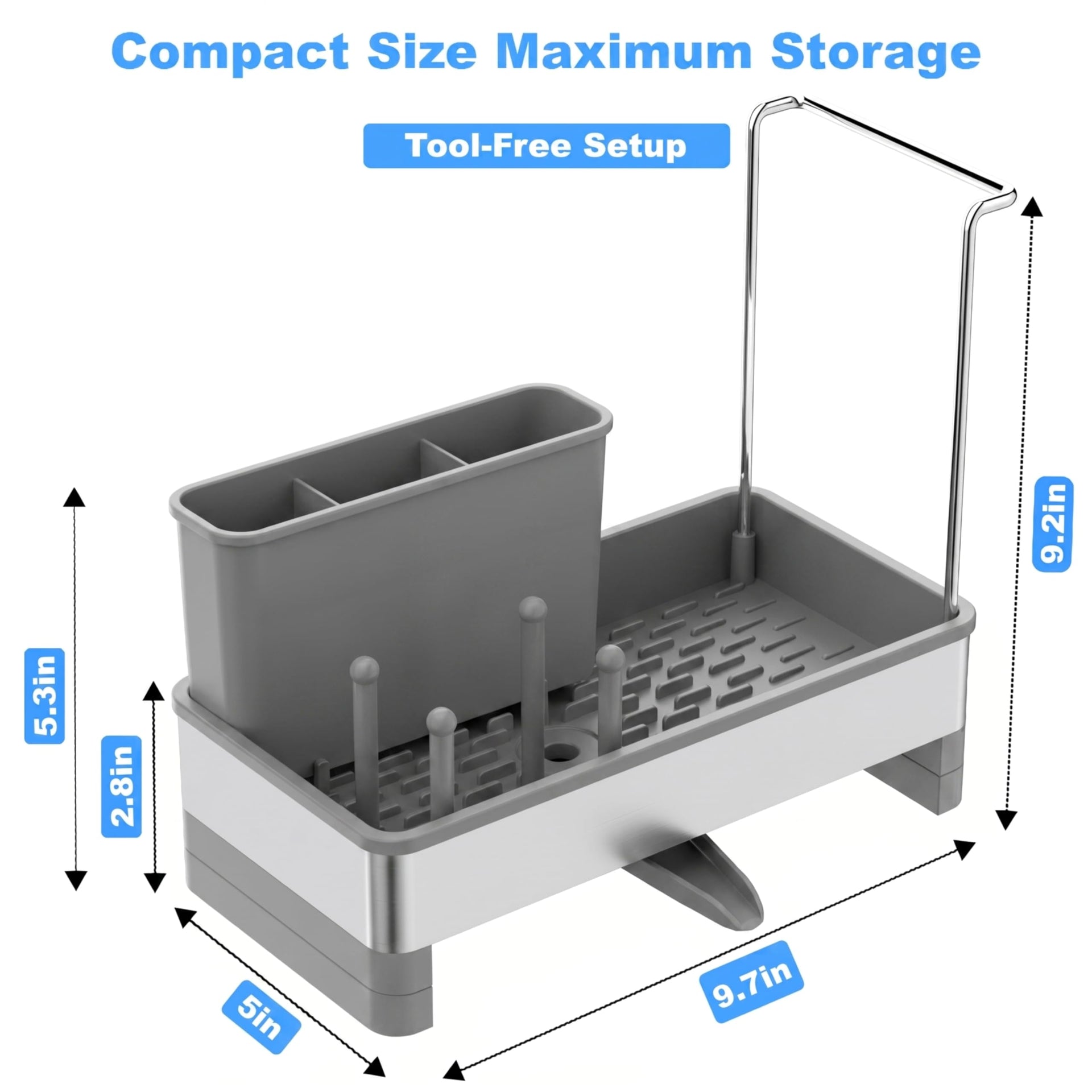Sponge Holder for Kitchen Sink Caddy Organizer