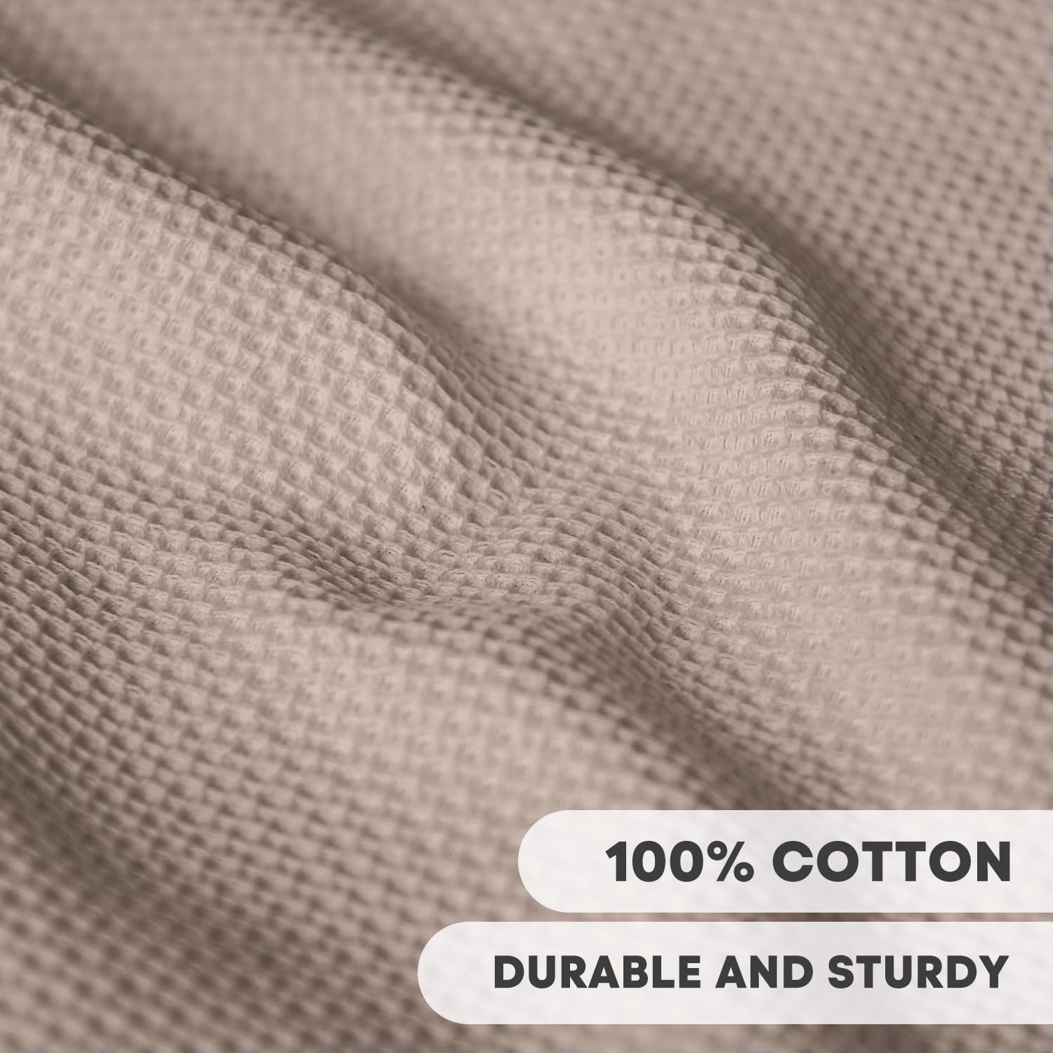 100% Cotton Brown Waffle Weave Kitchen Dish Cloths (6 Count)